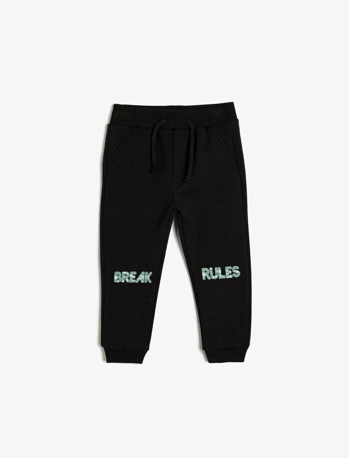 Erkek Bebek Beli Lastikli Şardonlu Basic Jogger Eşofman Altı