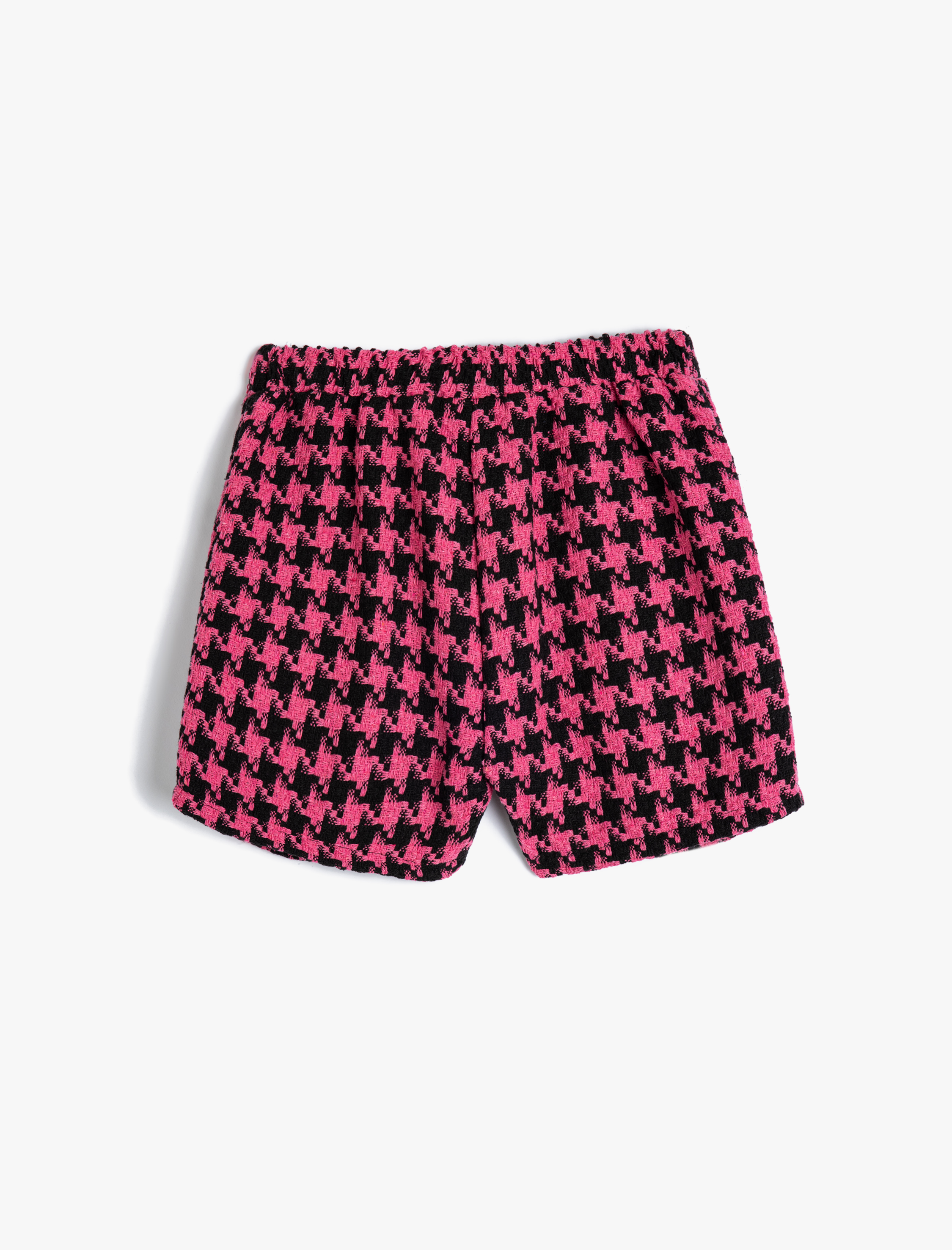  Kız Çocuk Kazayağı Desenli Pileli Şort Etek