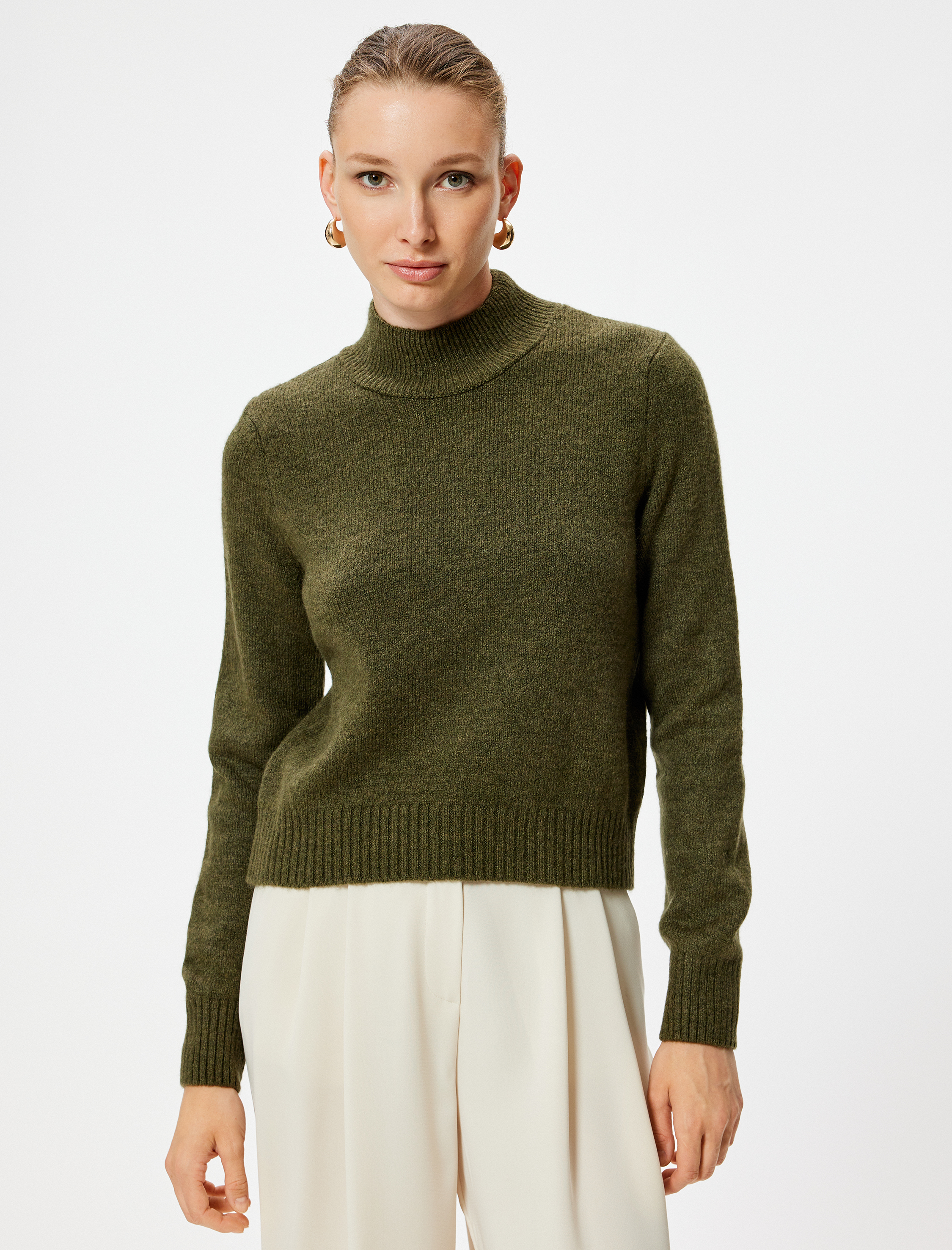   Balıkçı Yaka Triko Kazak Uzun Kollu Yumuşak Dokulu