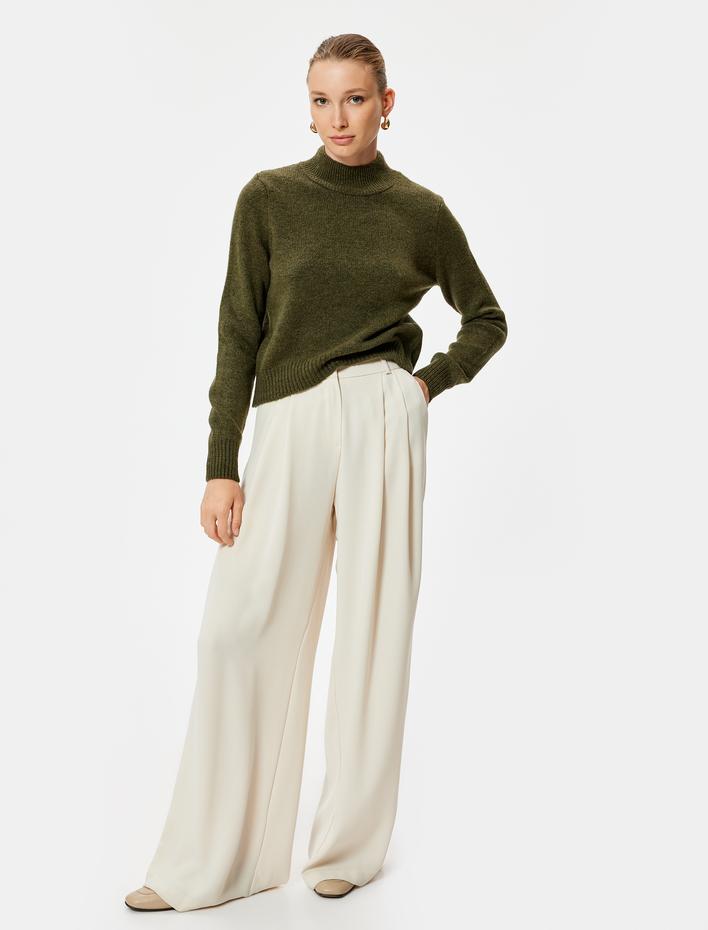  Balıkçı Yaka Triko Kazak Uzun Kollu Yumuşak Dokulu