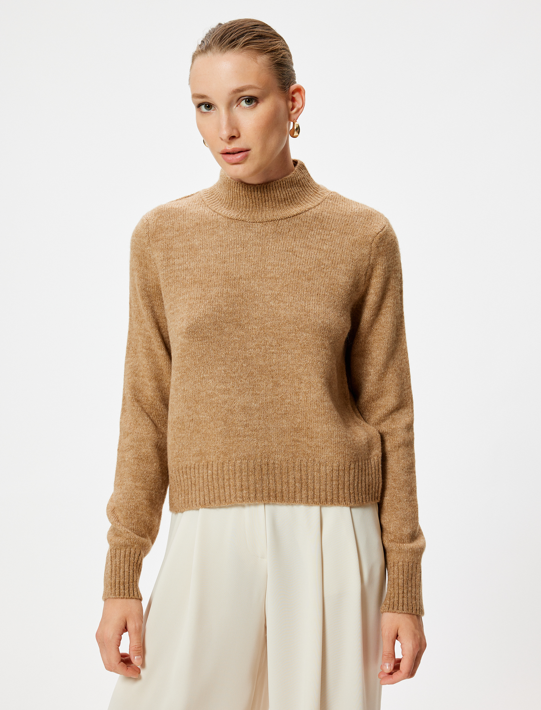   Balıkçı Yaka Triko Kazak Uzun Kollu Yumuşak Dokulu