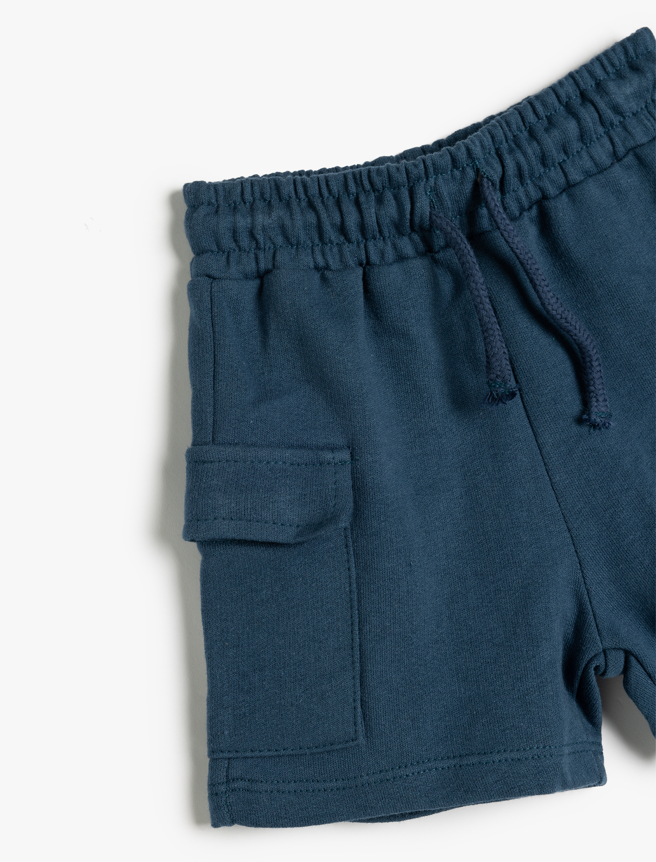  Erkek Bebek Kargo Şort Beli Lastikli Yanları Cepli Pamuklu