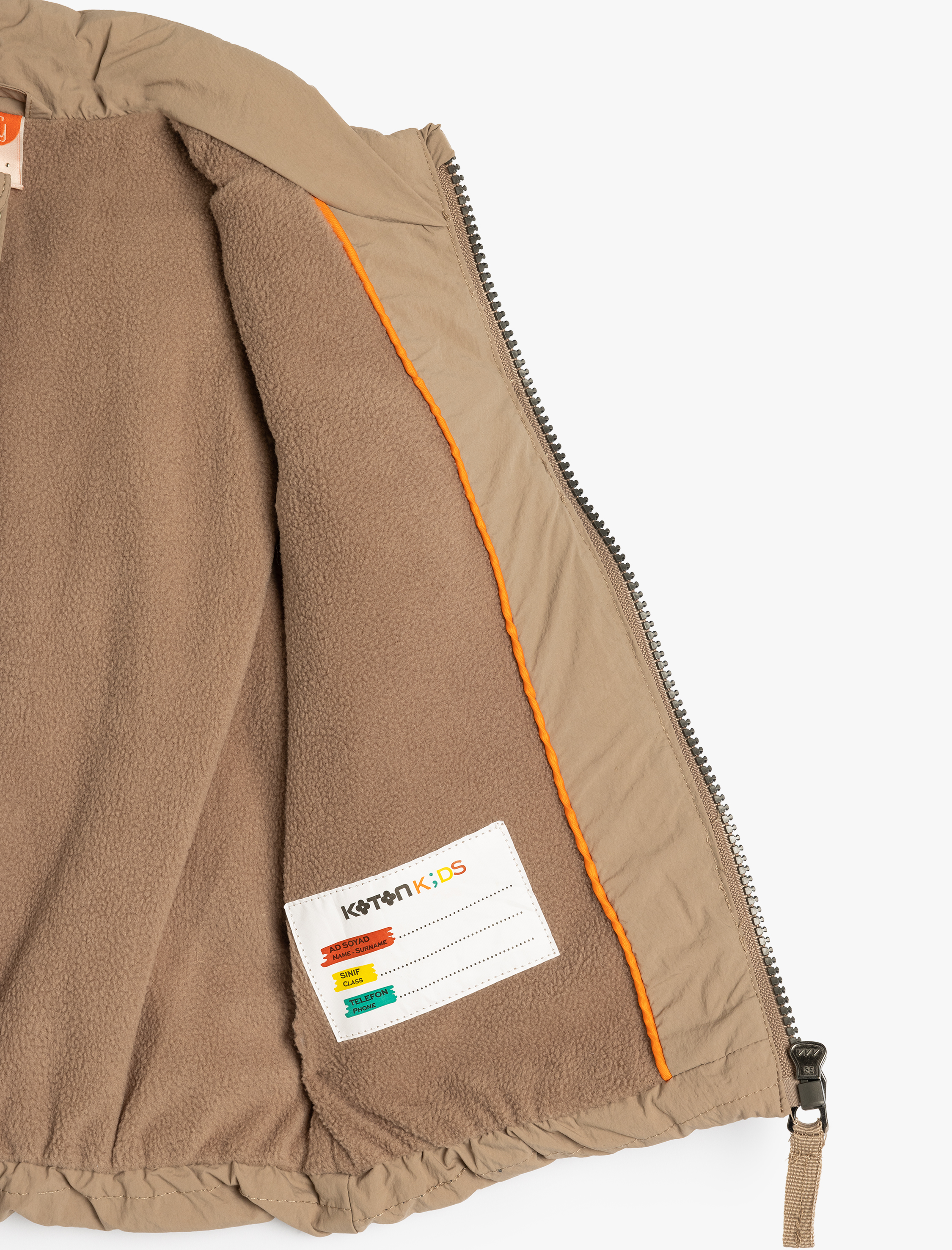  Erkek Bebek Fermuar Kapamalı Kapşonlu Cep Detaylı Şişme Yelek