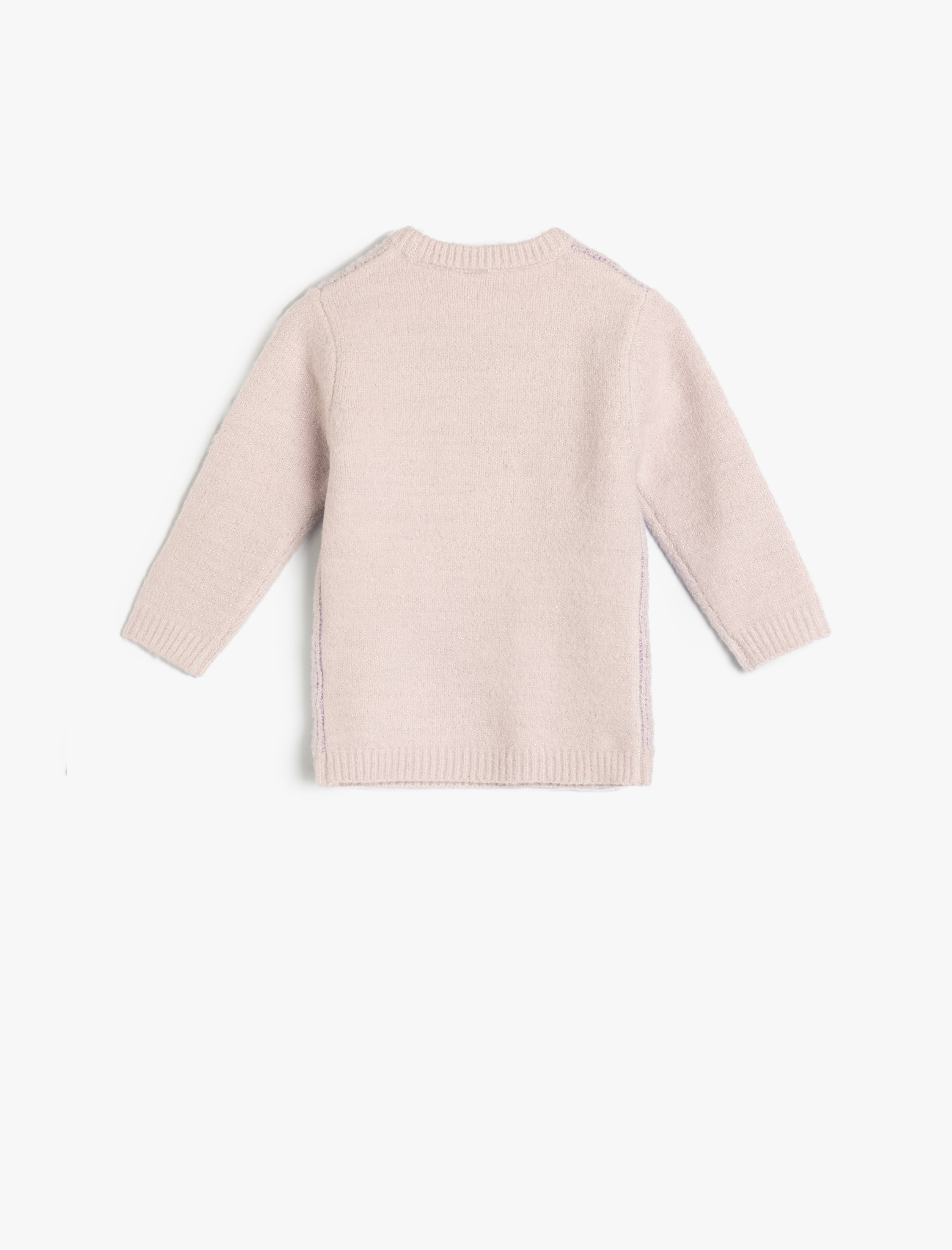 Kız Bebek Unicorn Kazak Pullu Payetli Bisiklet Yaka Uzun Kollu