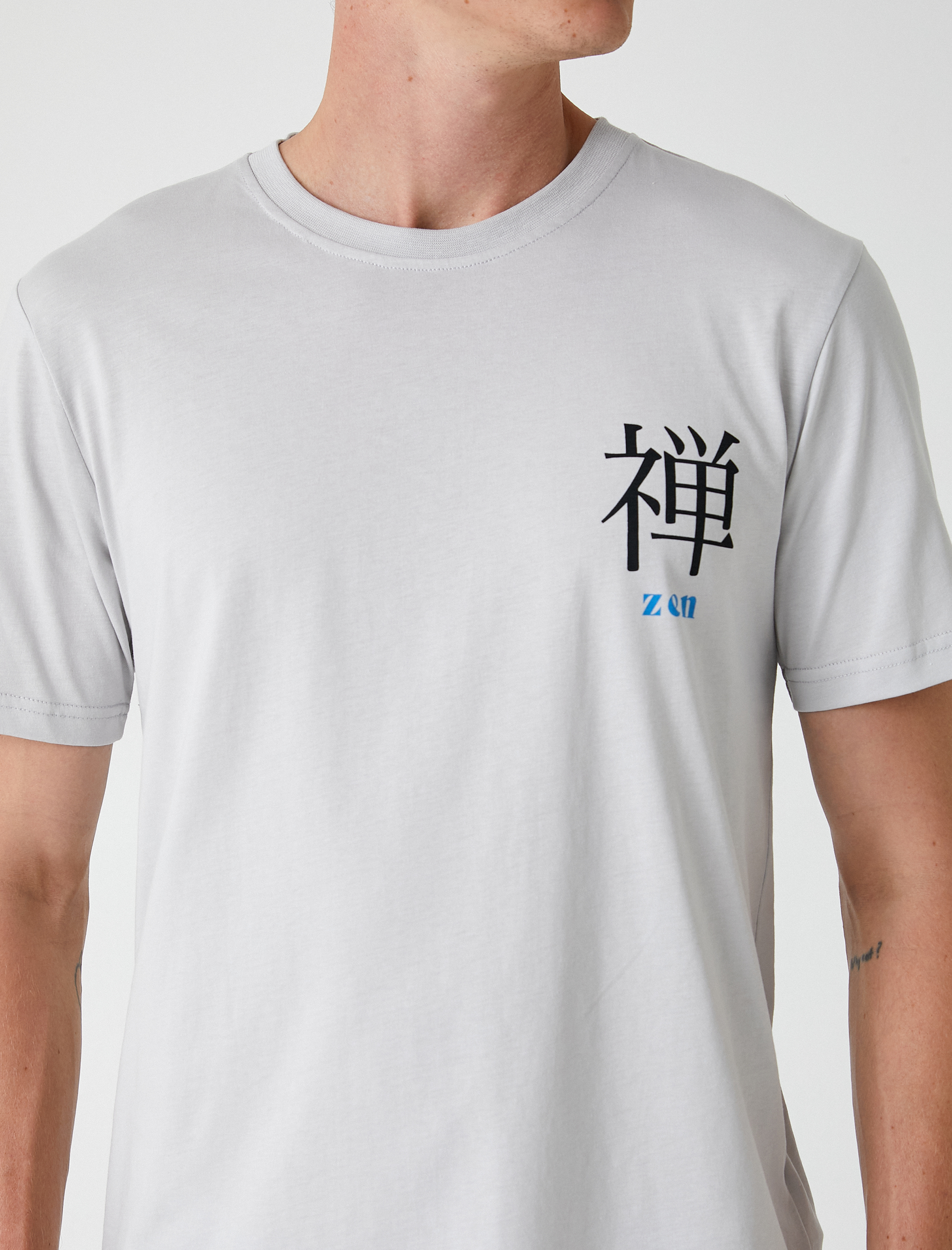   Slim Fit Tişört Kısa Kollu Slogan Baskılı Bisiklet Yaka Pamuklu