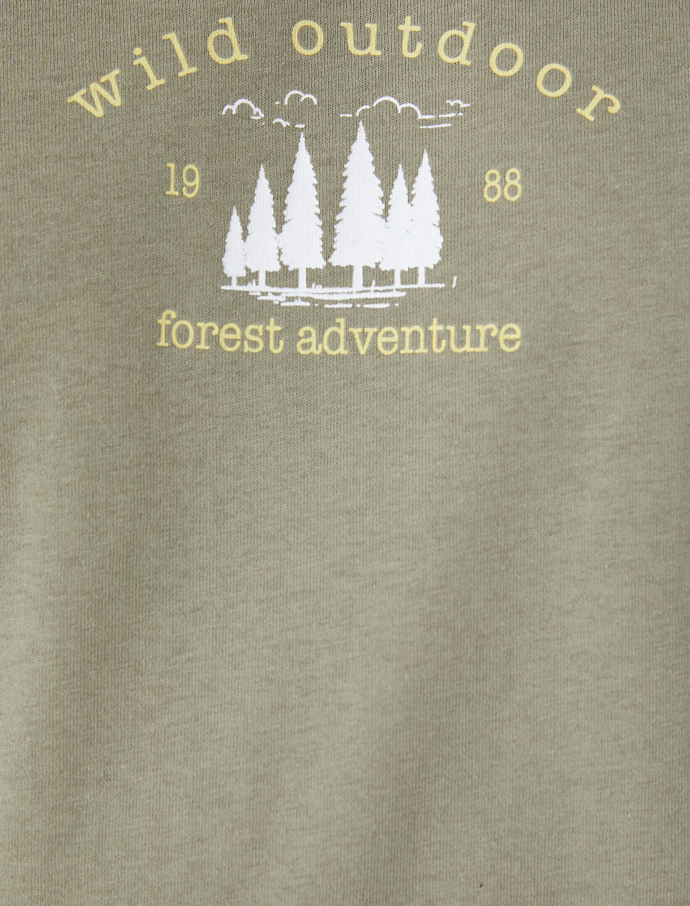   Slogan Baskılı Tişört Kısa Kollu Bisiklet Yaka Pamuklu