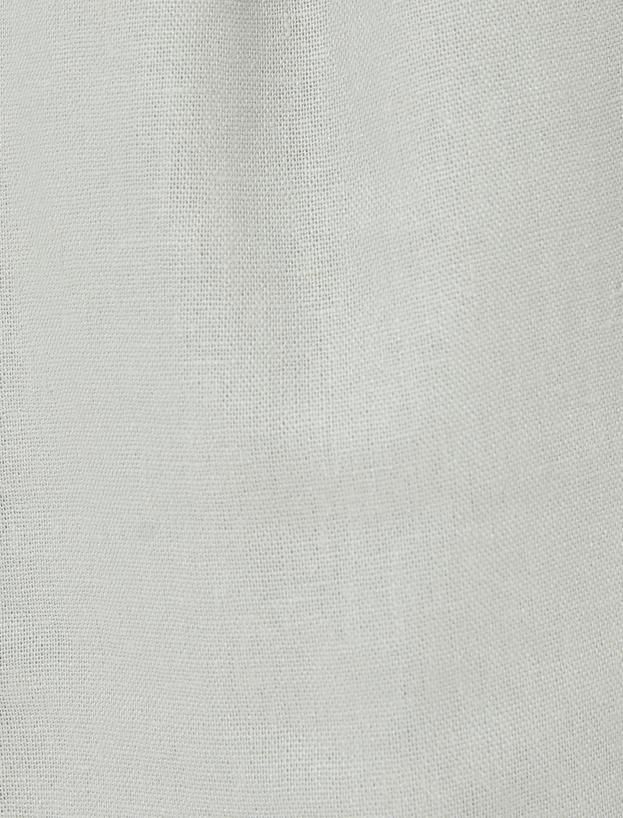 Oversize Şort Keten Bermuda Beli Bağcıklı Cep Detaylı_5