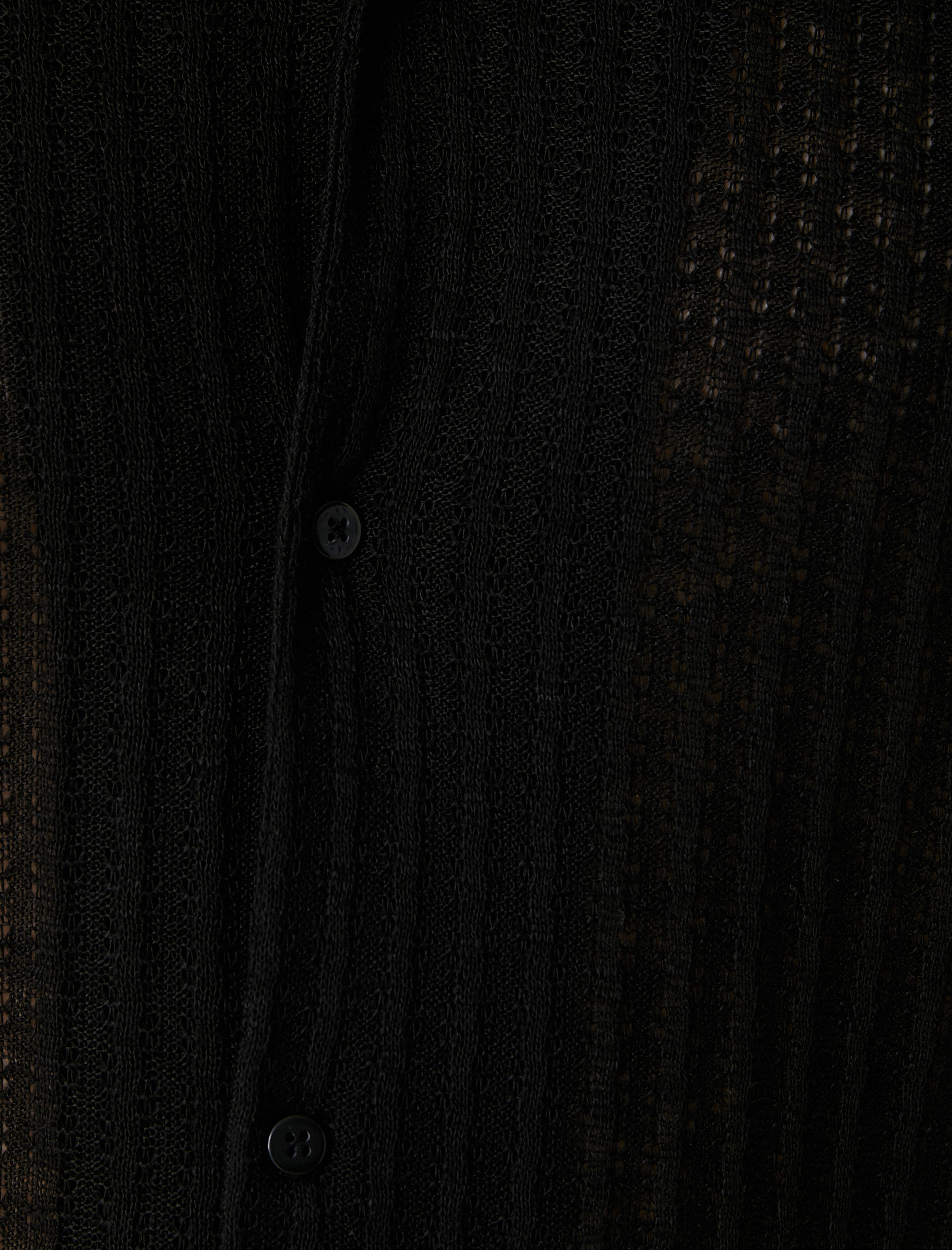   Kısa Kollu Gömlek Yarı Transparan Dokulu