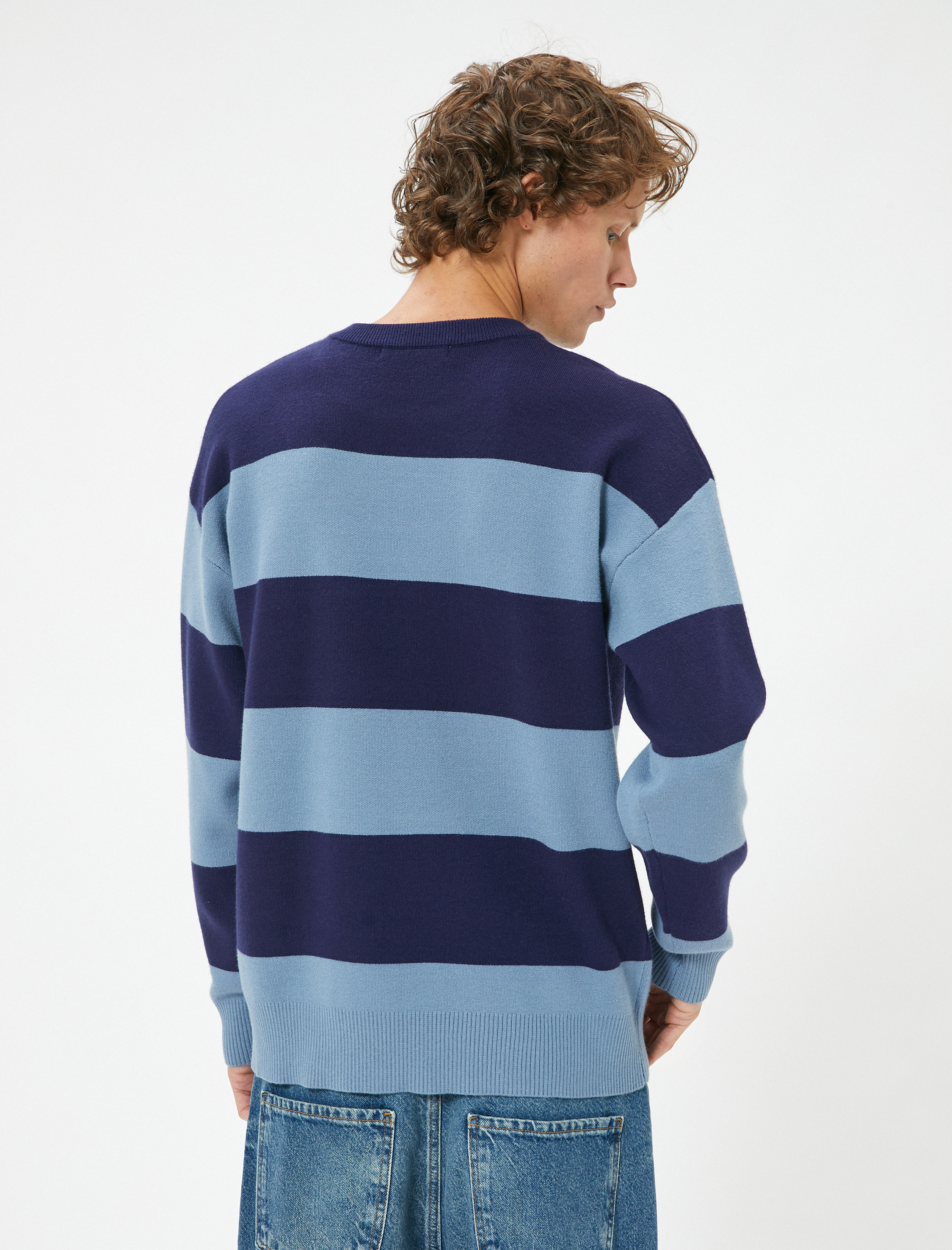   Bisiklet Yaka Kazak Triko Uzun Kollu