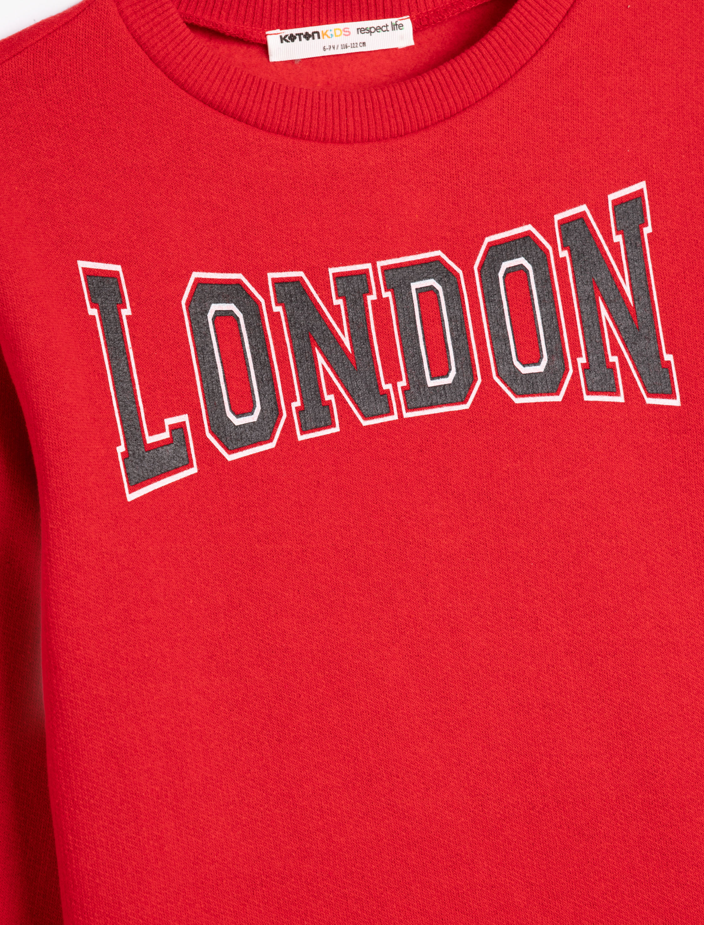  Erkek Çocuk Sweat Uzun Kollu Bisiklet Yaka London Baskılı