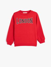 Sweat Uzun Kollu Bisiklet Yaka London Baskılı