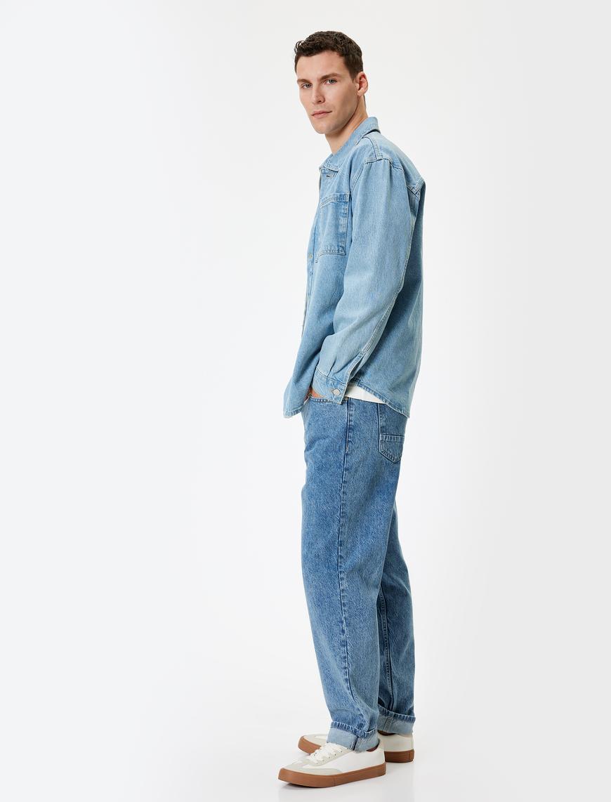   Standart Bel 90'lar Straight Fit Kot Pantolon - Korban Jean