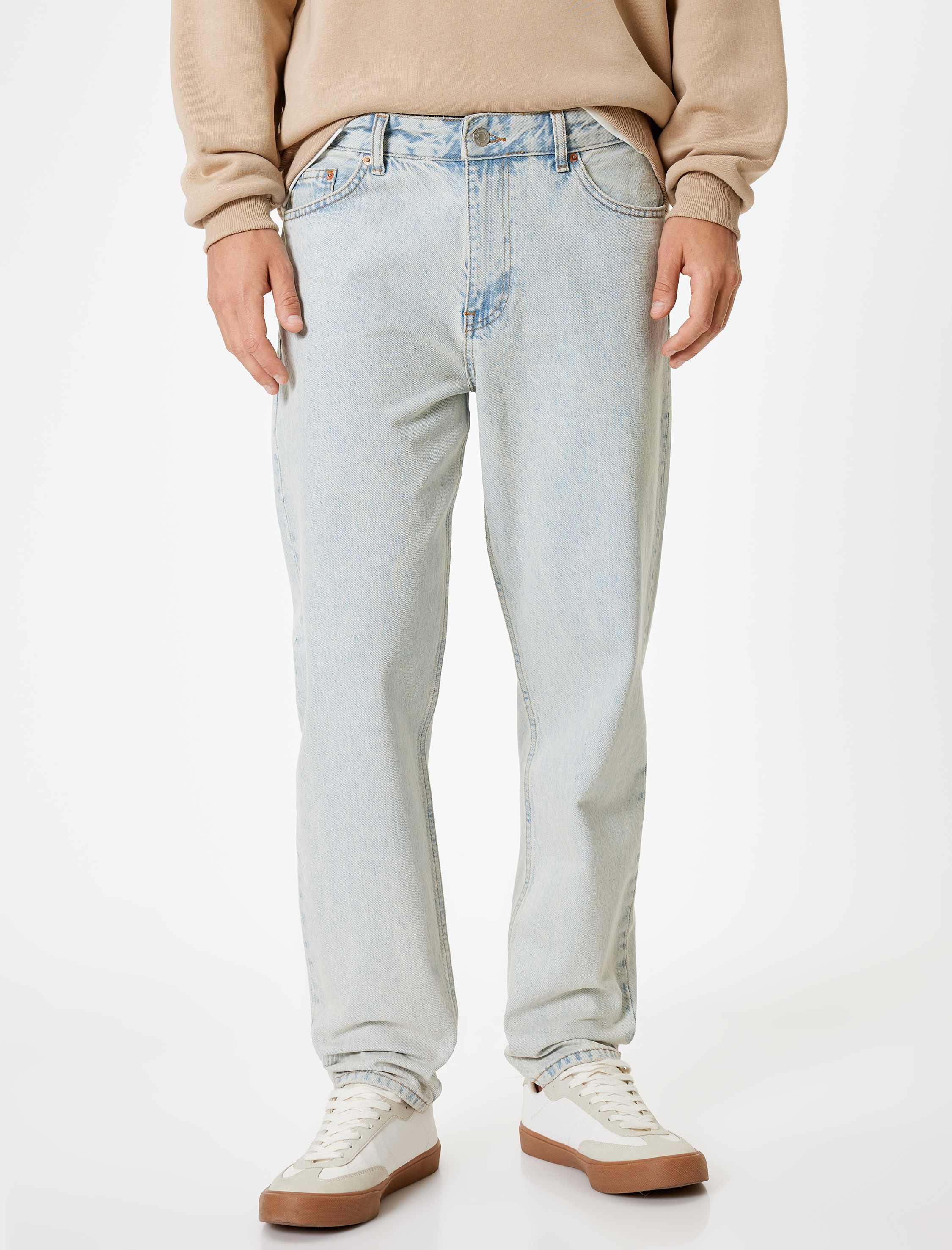 90'lar Stil Pamuklu Slim Fit Kot Pantolon - Howland Jean