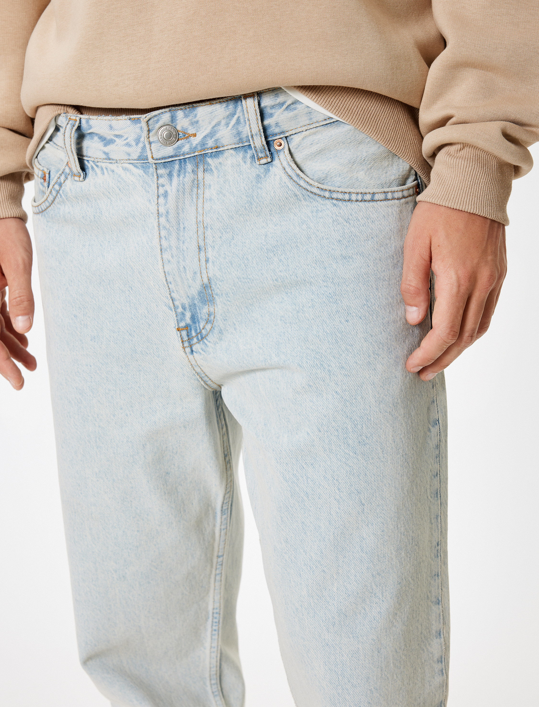 90'lar Stil Pamuklu Slim Fit Kot Pantolon - Howland Jean