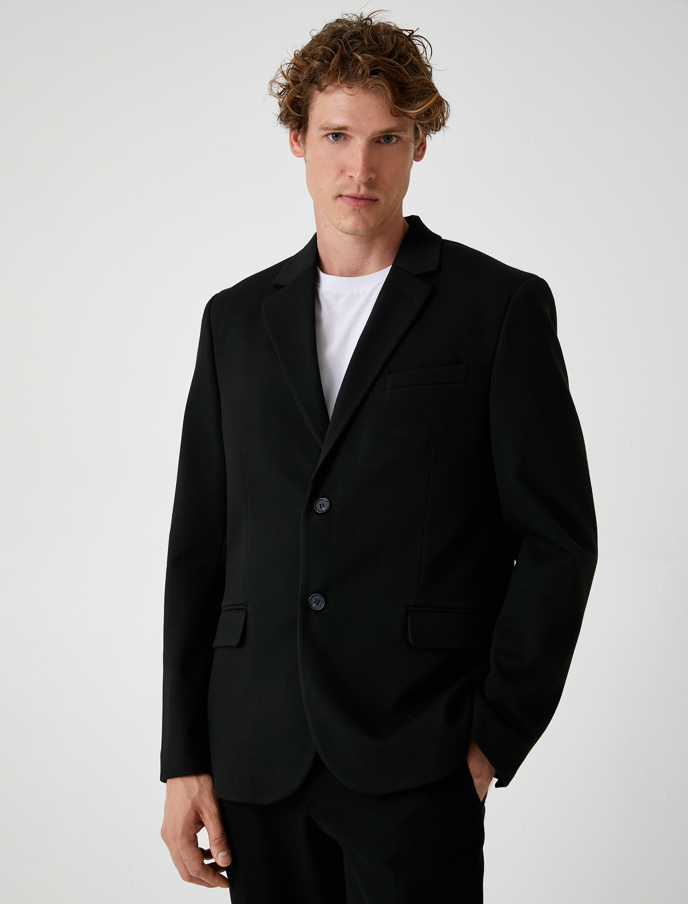   Blazer Ceket Slim Fit Kapaklı Cep Detaylı