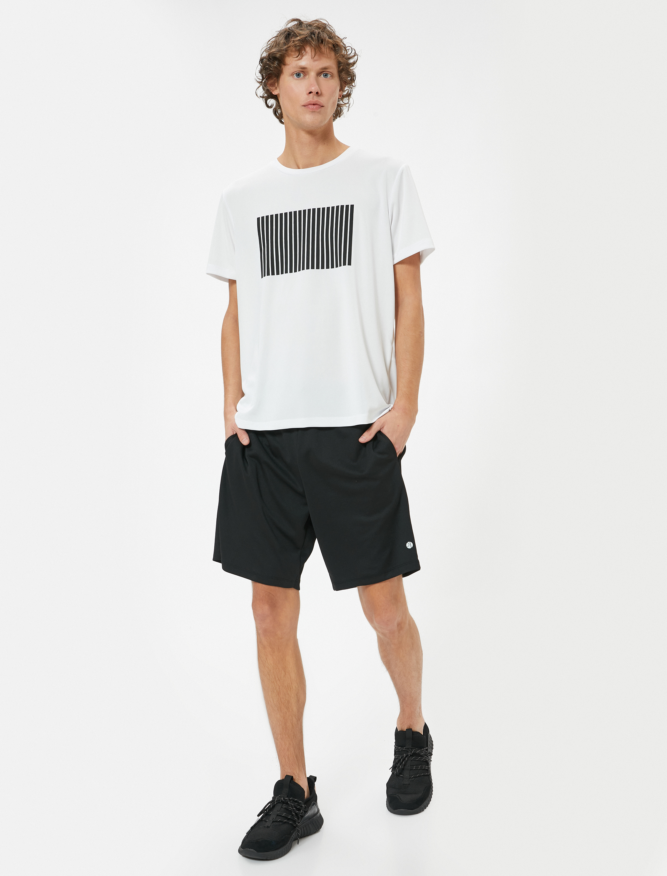   Spor Tişört Baskılı Kısa Kollu Bisiklet Yaka