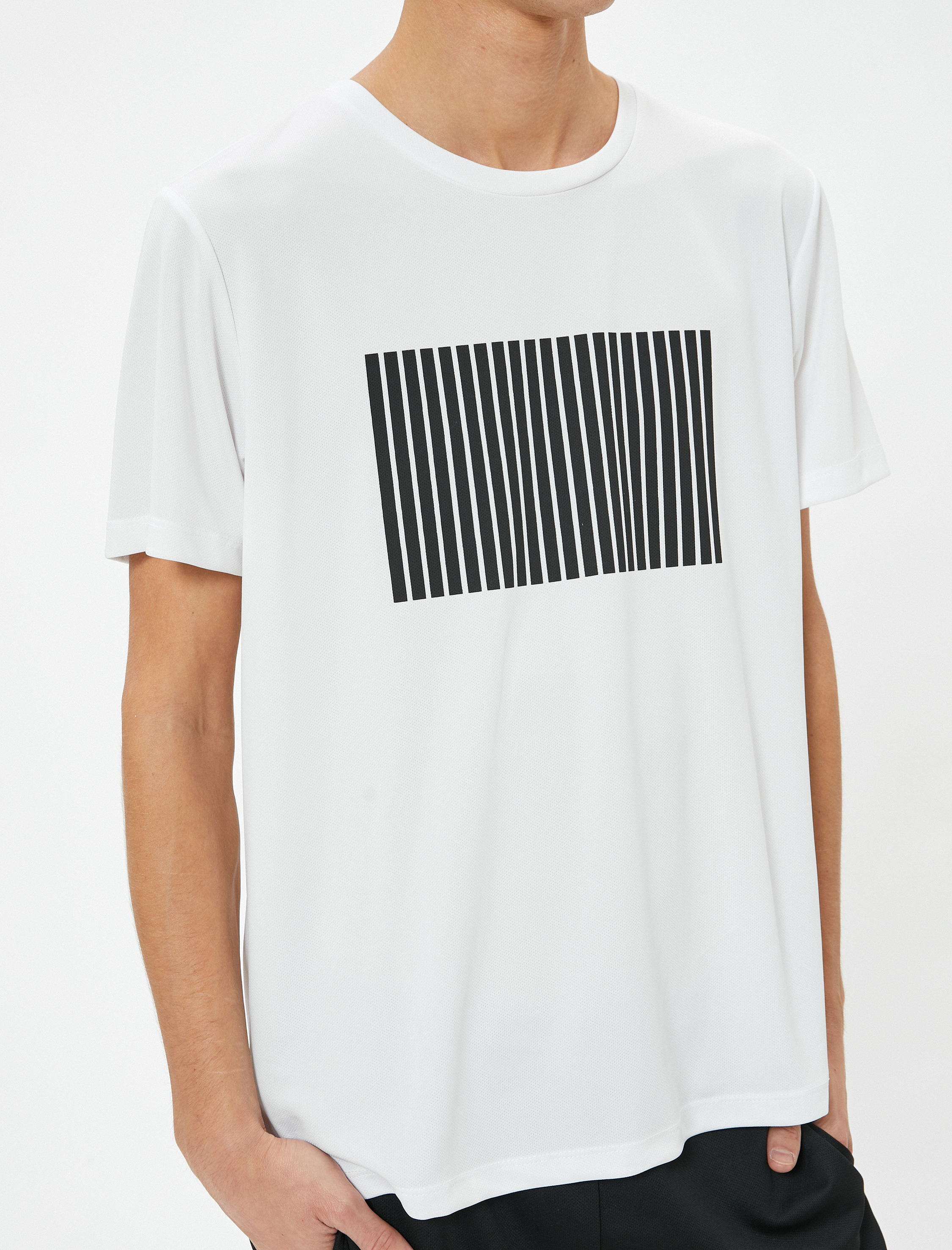   Spor Tişört Baskılı Kısa Kollu Bisiklet Yaka