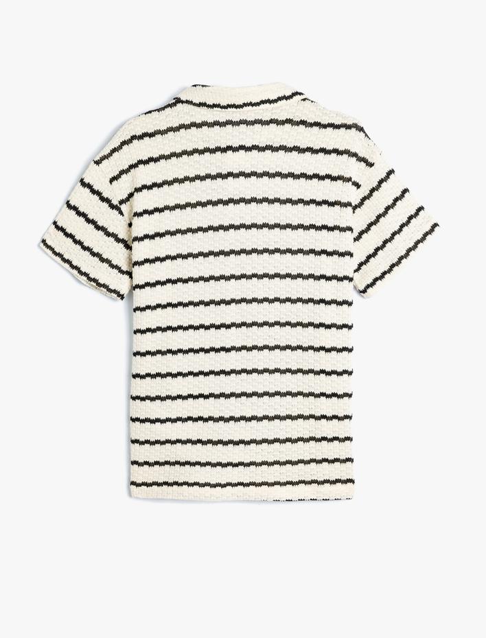 Erkek Çocuk Ajurlu Gömlek Kısa Kollu Düğmeli