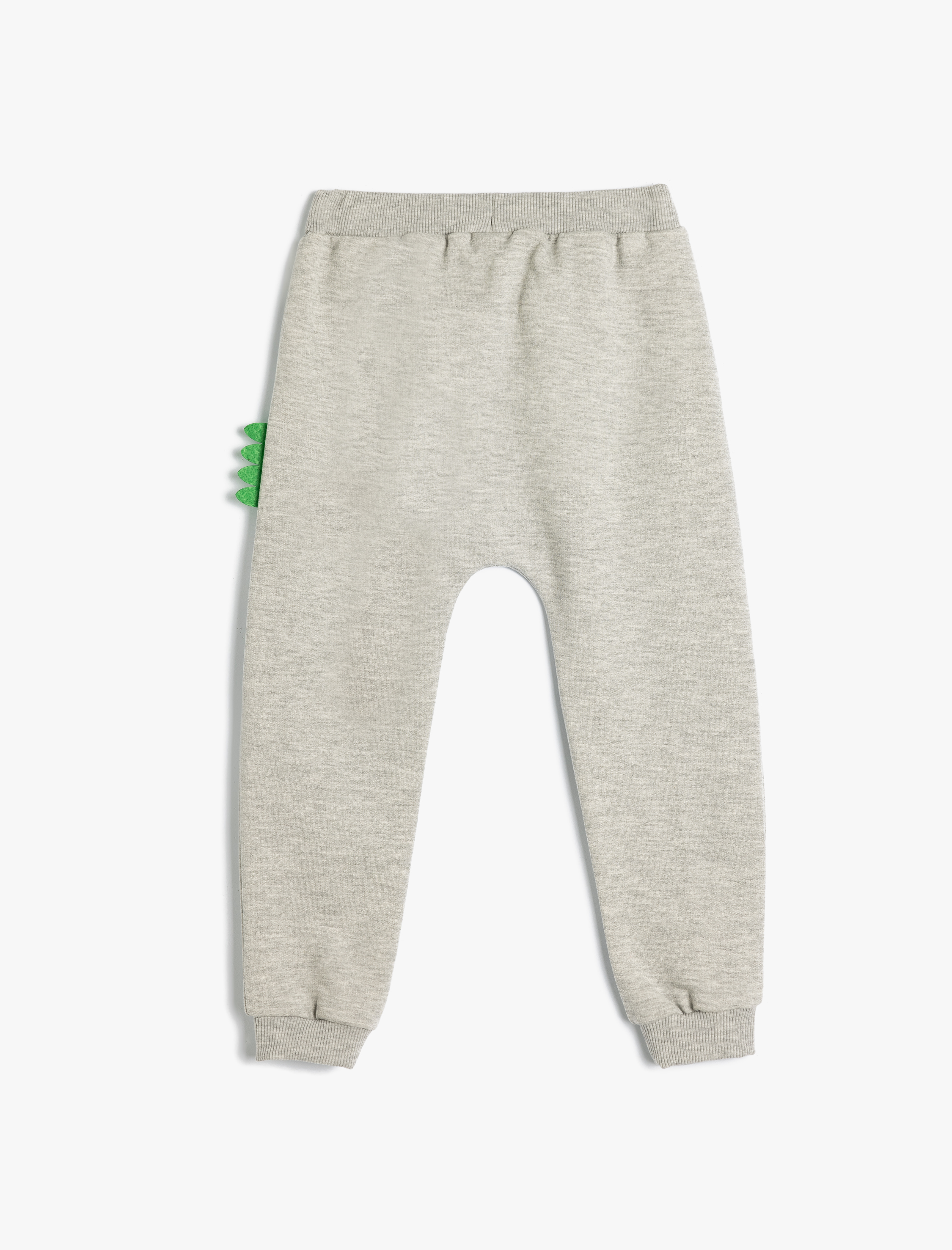  Erkek Bebek Dinozorlu Jogger Eşofman Altı Beli Bağlamalı Cepli Aplike Detaylı Şardonlu