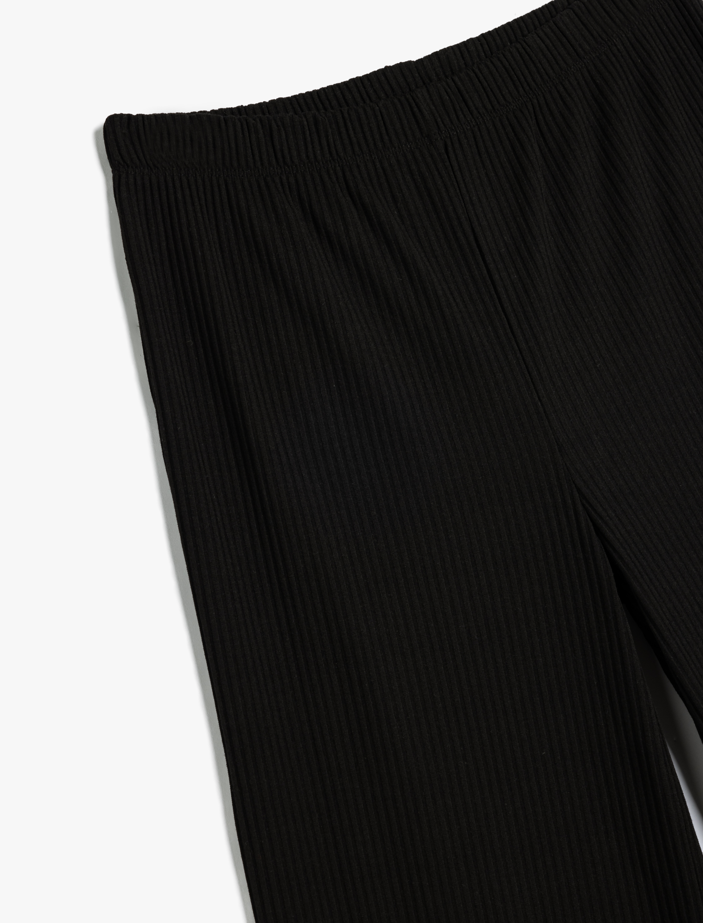   Yüksek Bel Pantolon Beli Lastikli Viskon Karışımlı Dokulu