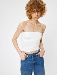 Straplez Büstiyer Crop Slim Fit