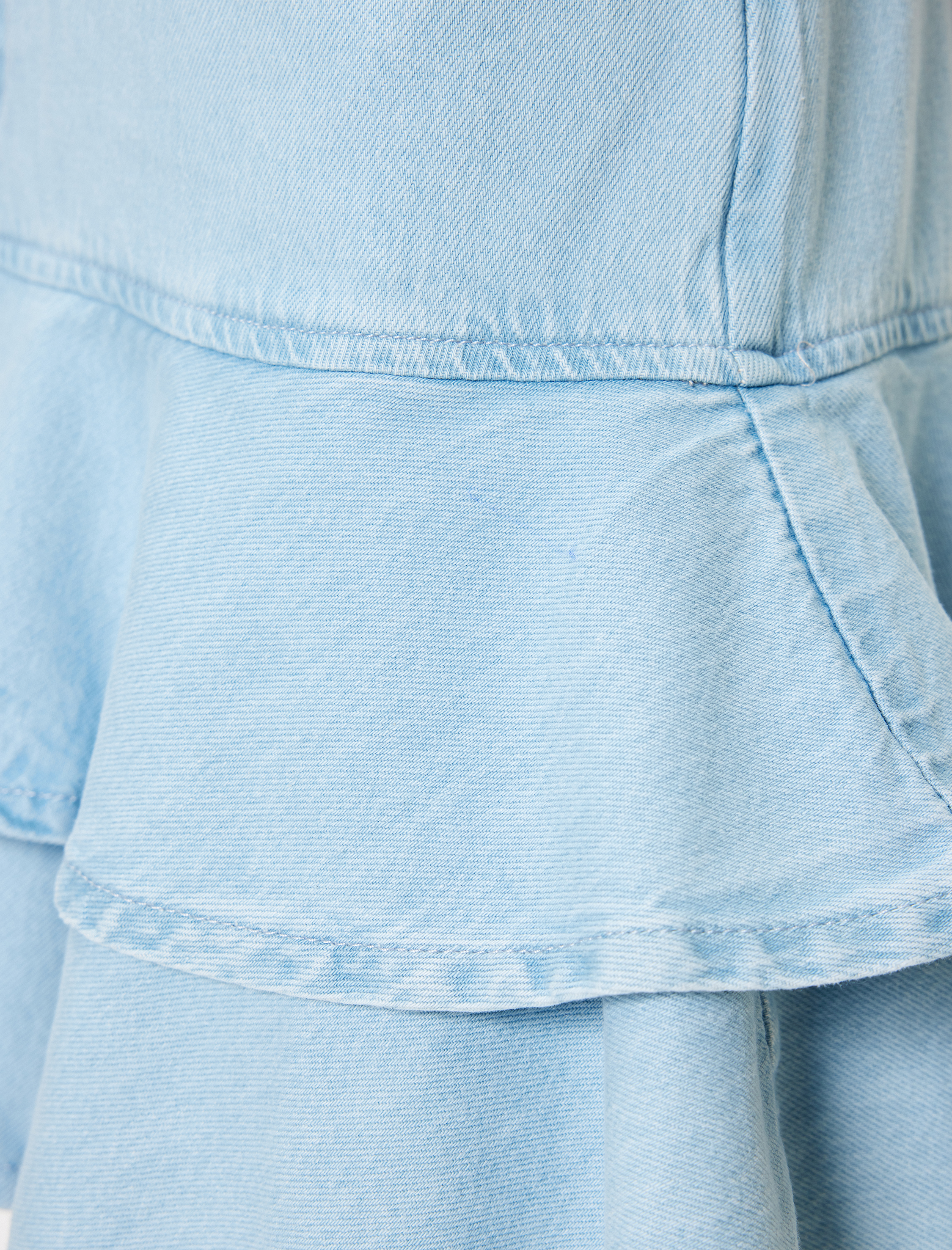   Mini Kot Etek Volanlı Düğmeli Rahat Kalıp