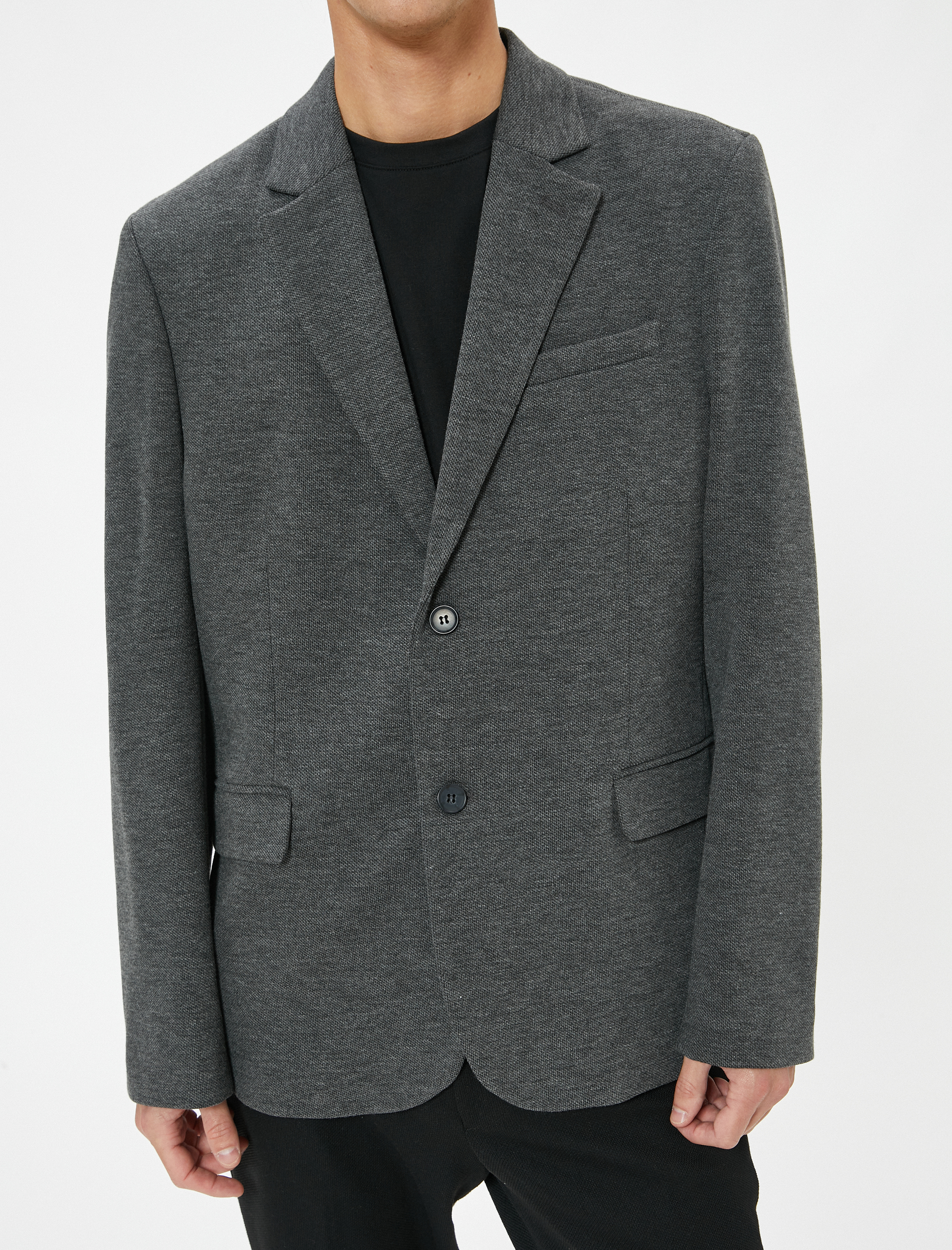   Blazer Ceket Slim Fit Kapaklı Cep Detaylı