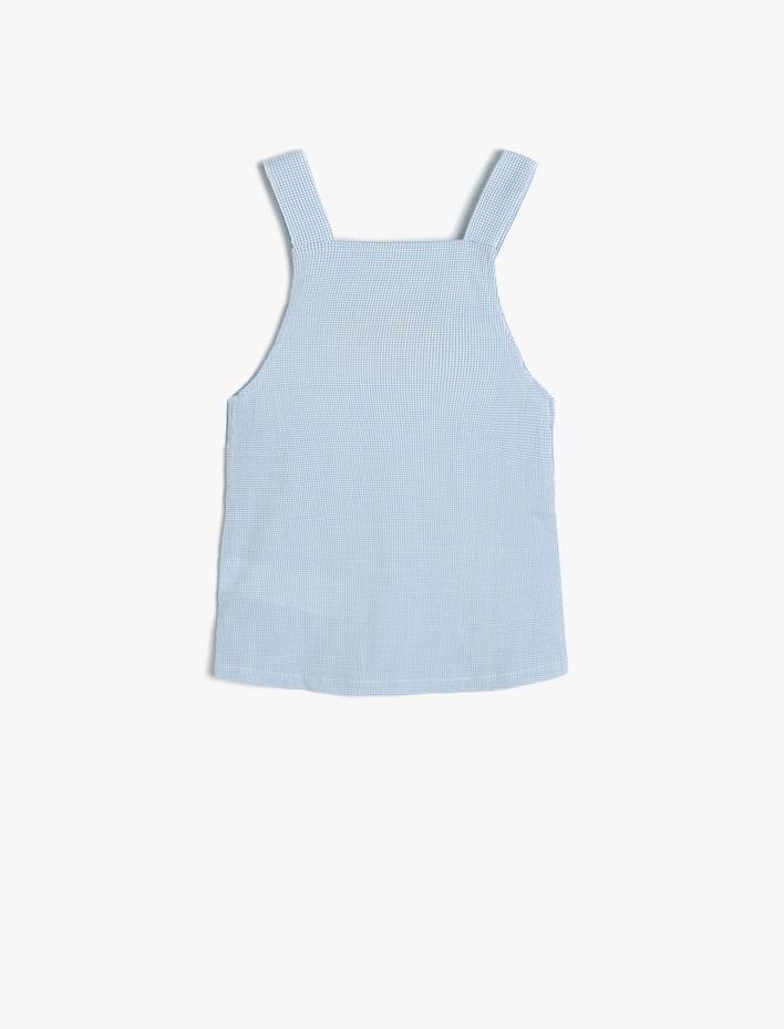 Kız Bebek Jile Elbise Kare Yaka Pamuklu