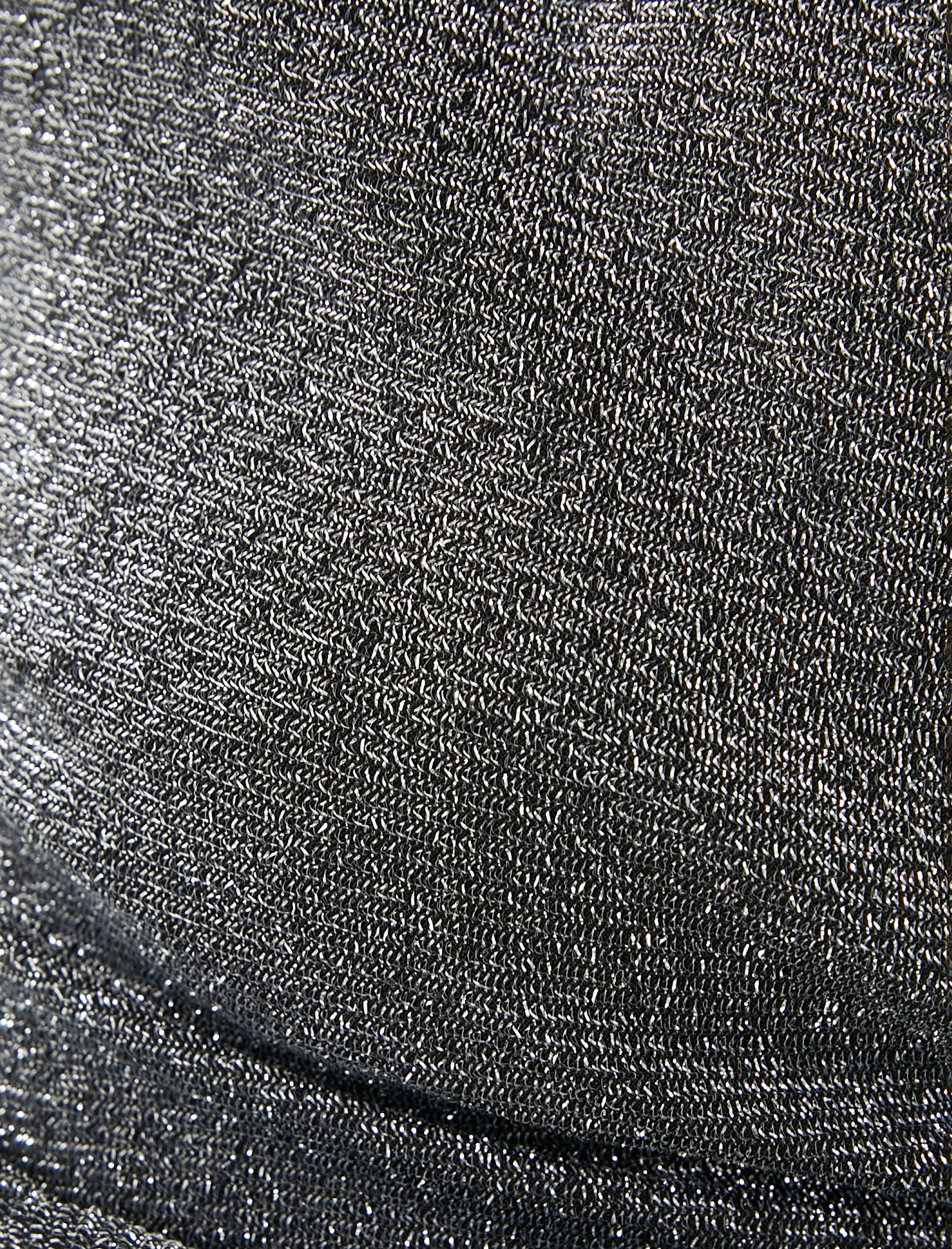 Abiye Bluz Crop Simli Uzun Kollu V Yaka Büzgülü