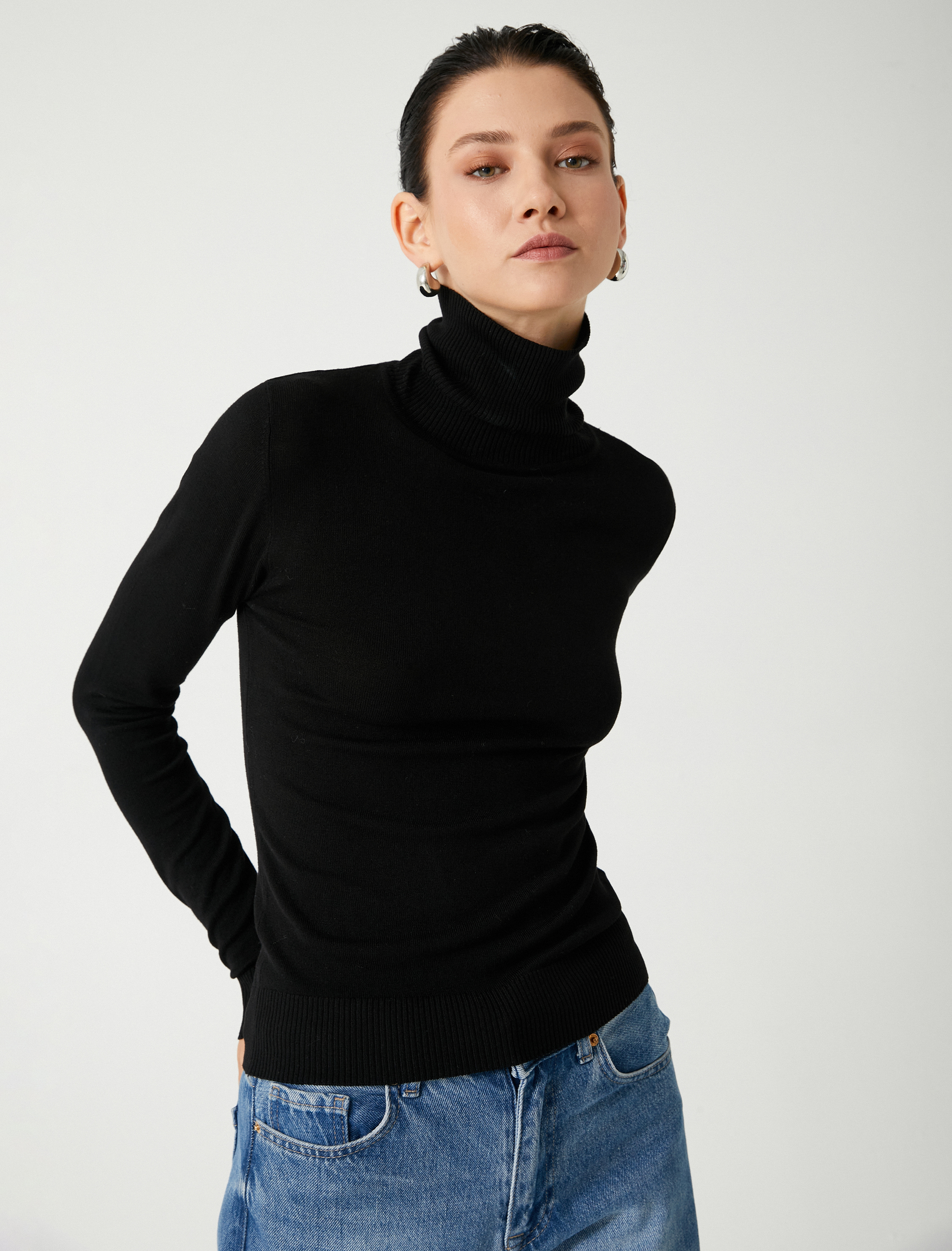   Basic Balıkçı Yaka Triko Kazak