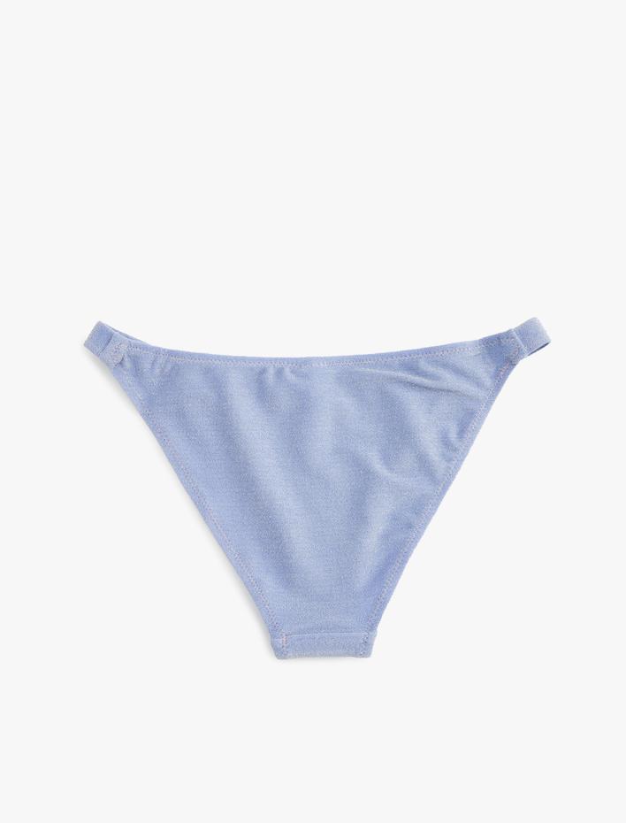  Parıltılı Slip Bikini Altı Astarsız