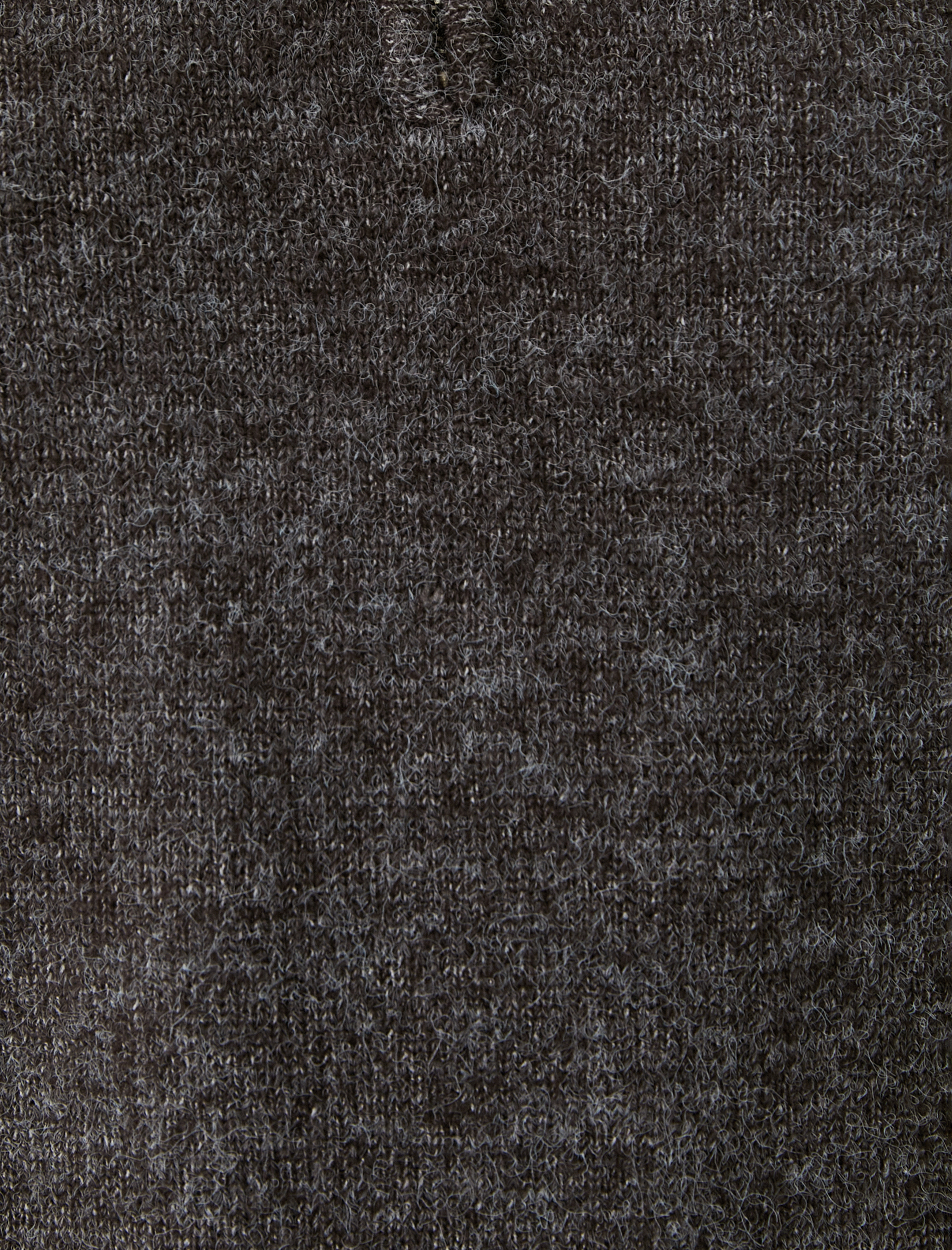   Uzun Kollu Dik Yaka Yarım Fermuarlı Triko Kazak