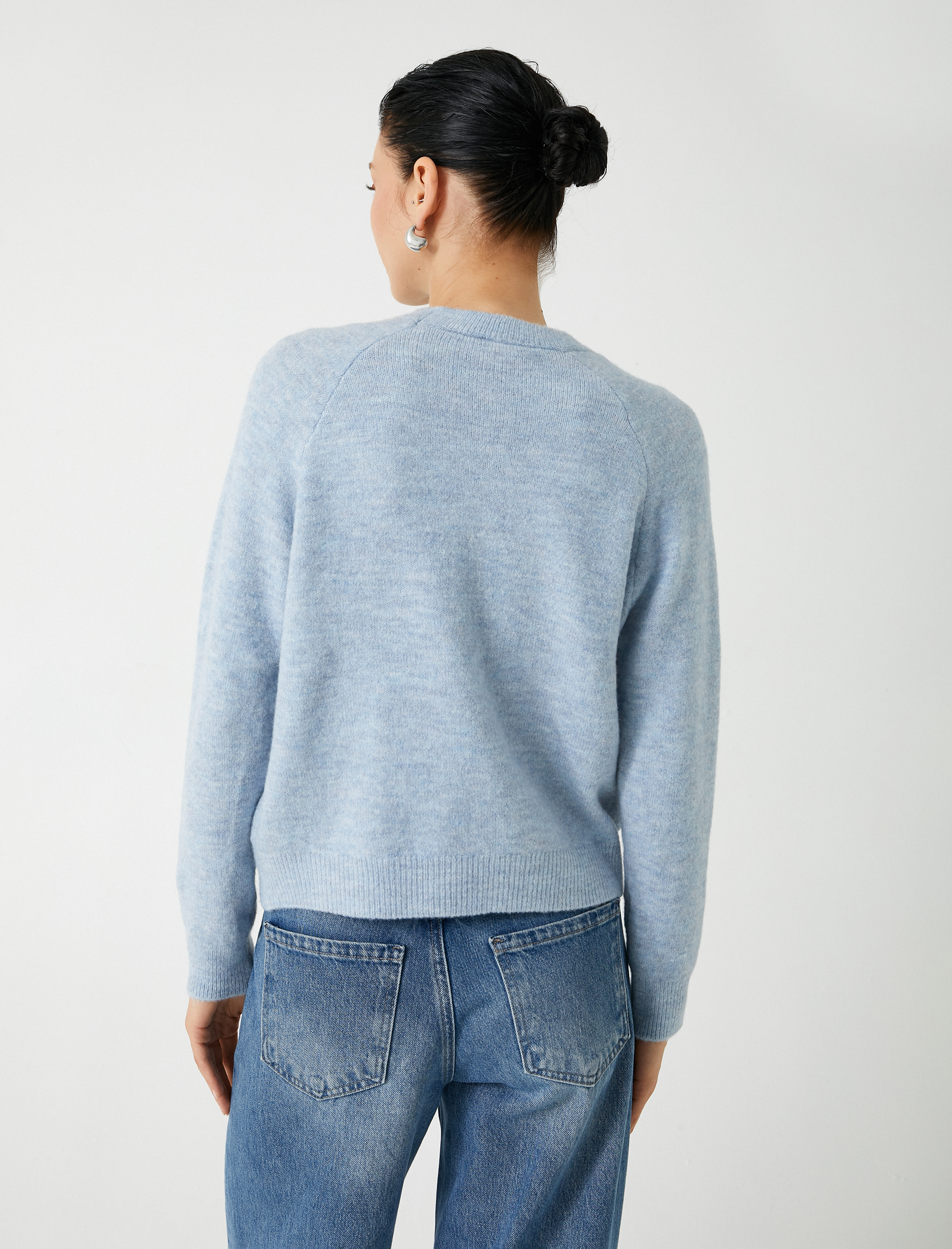   Basic Triko Kazak Uzun Kollu Yumuşak Dokulu