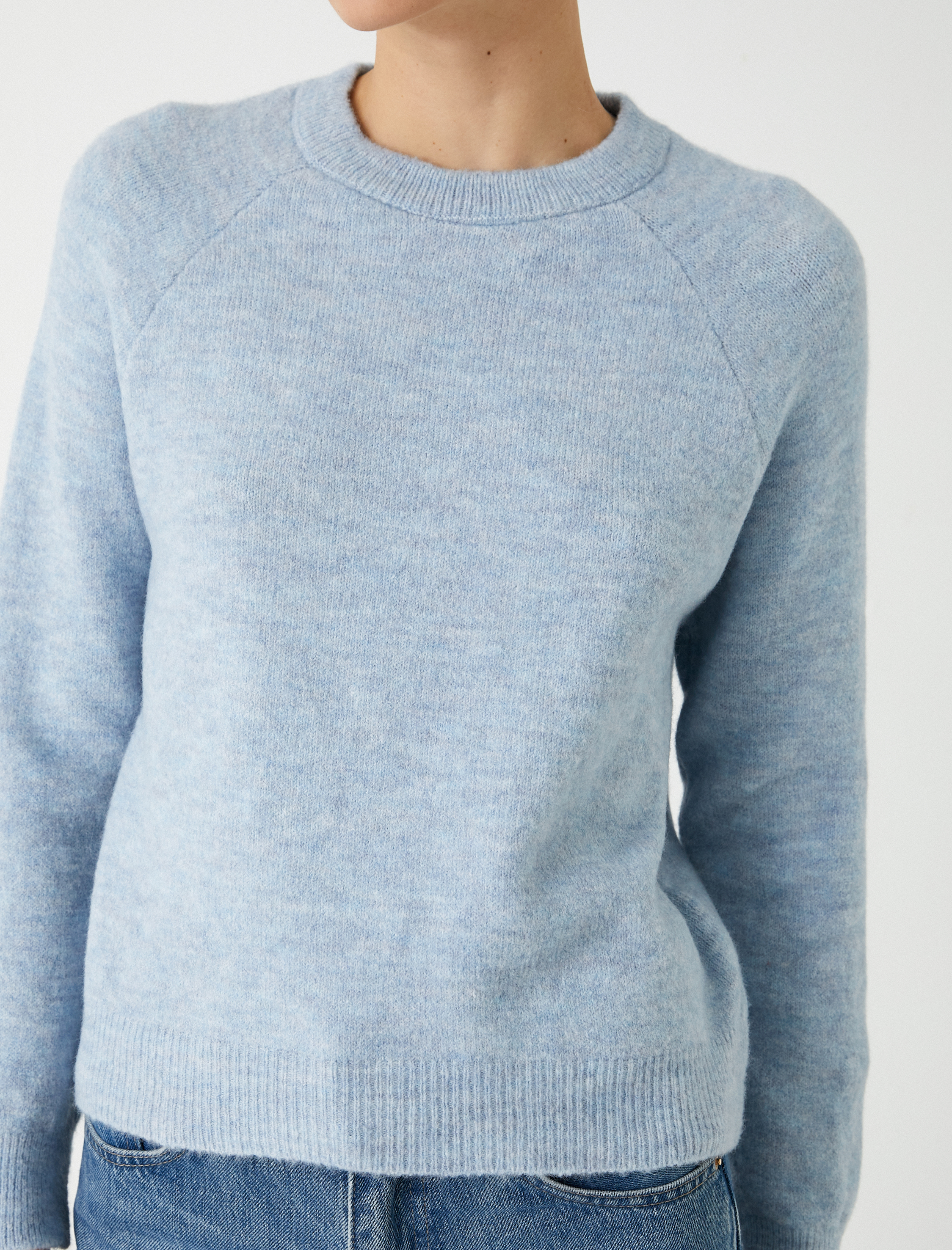   Basic Triko Kazak Uzun Kollu Yumuşak Dokulu