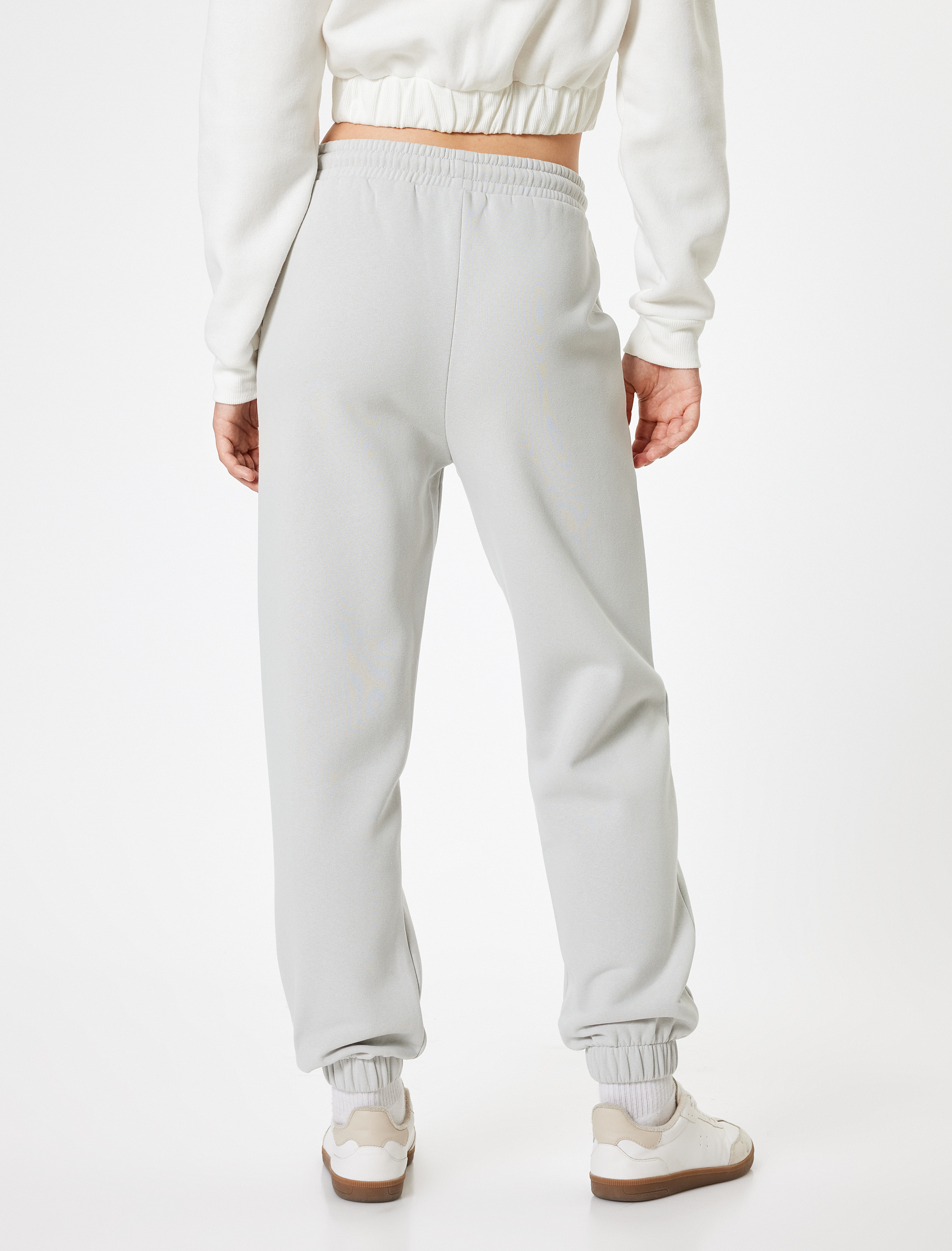   Şardonlu Jogger Eşofman Altı Beli Bağcıklı Cepli Standart Bel Rahat Kalıp