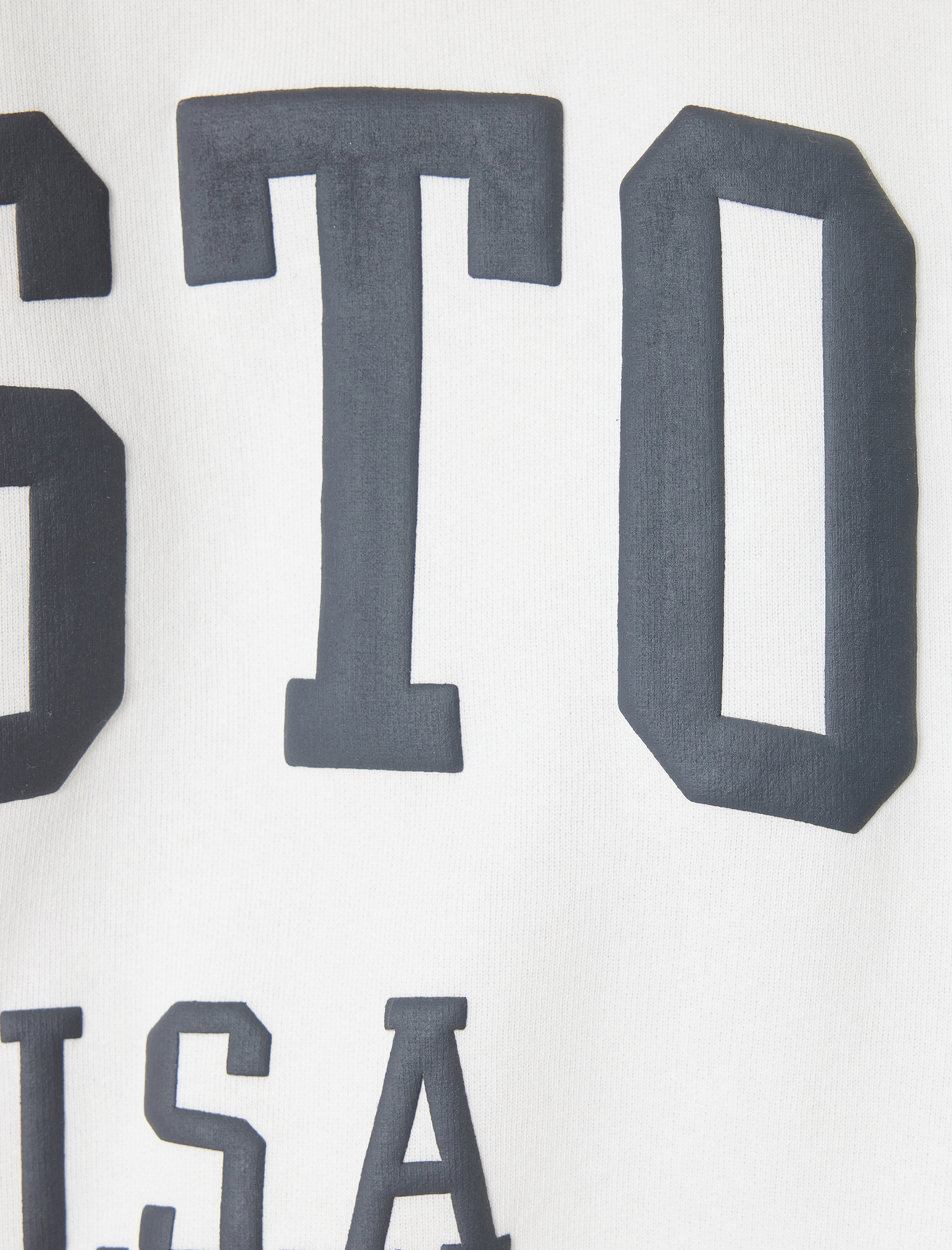 Oversize Sweatshirt Bisiklet Yaka Kolej Baskılı Uzun Kollu Şardonlu