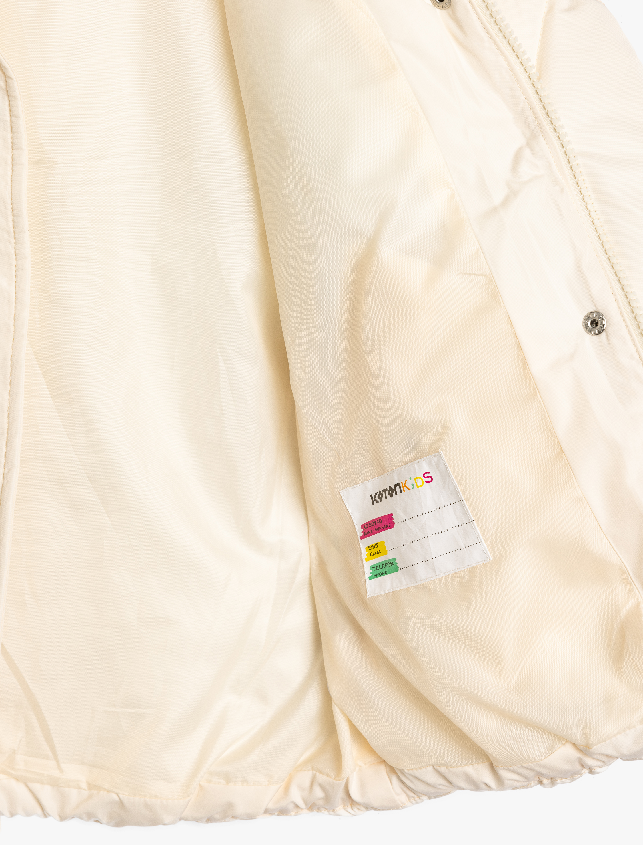 Kız Çocuk Şişme Mont Kapşonlu Çıtçıt Detaylı Kapitone