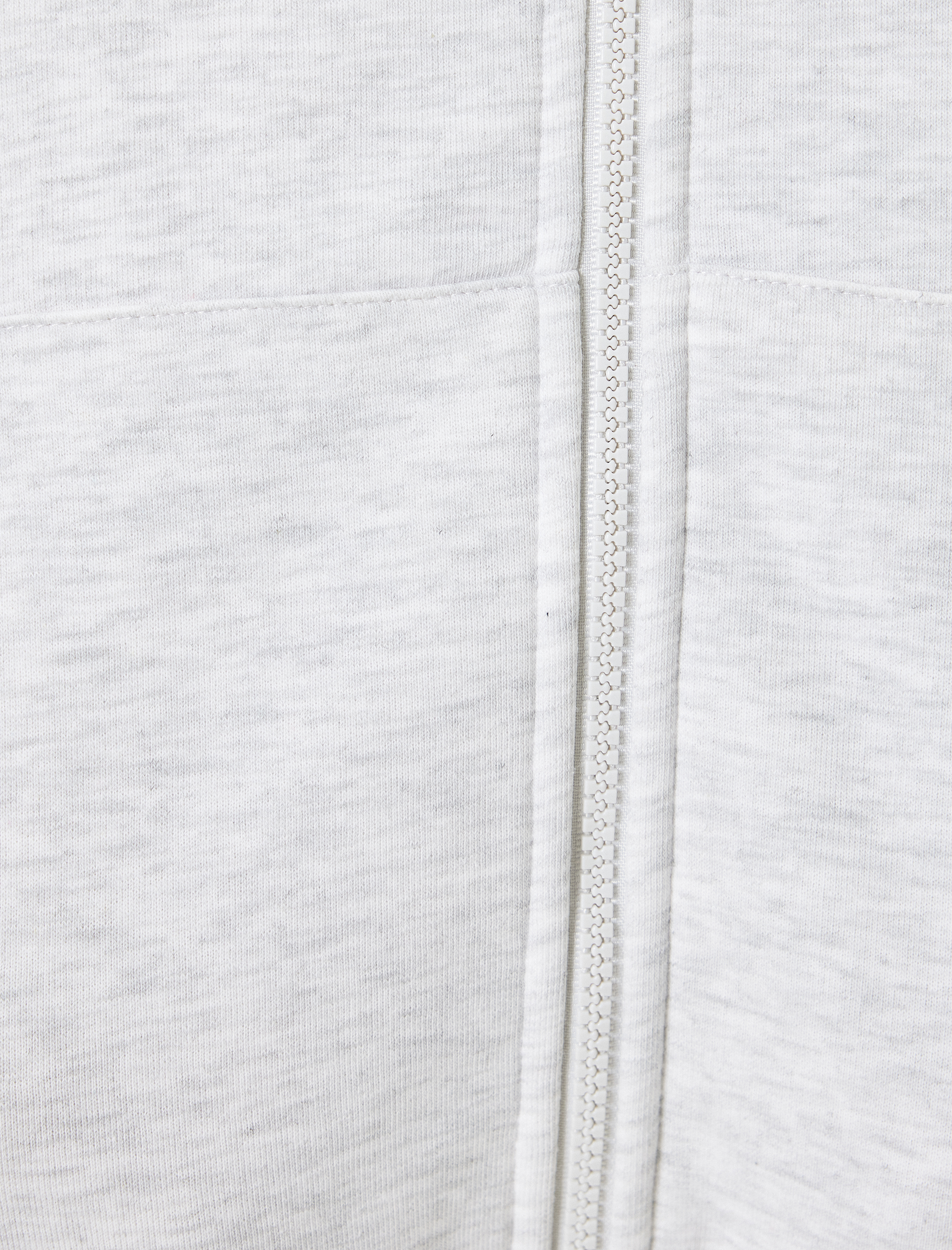   Oversize Fermuarlı Sweatshirt Kapüşonlu Cep Detaylı Ribanalı Şardonlu