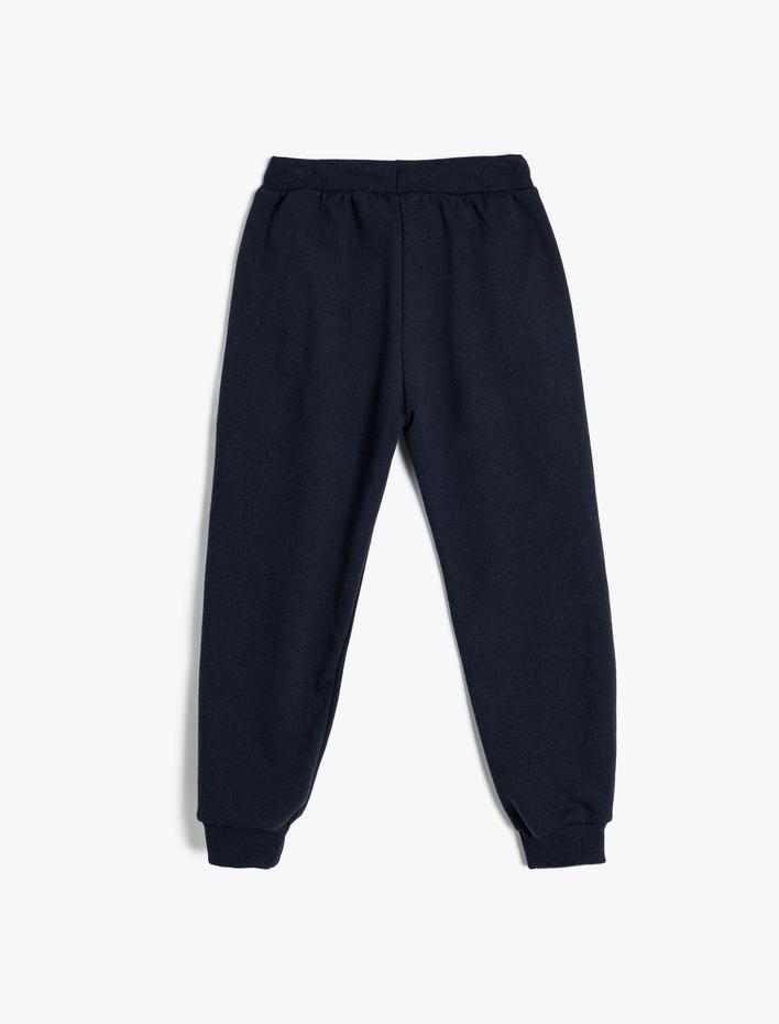 Erkek Çocuk Jogger Eşofman Altı Beli Bağlamalı Spor Baskı Detaylı