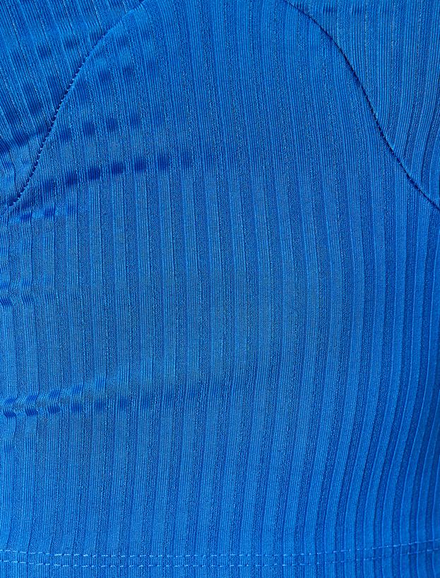 Halter Yaka Atlet Kolsuz Crop Dikiş Detaylı Kaşkorse_5
