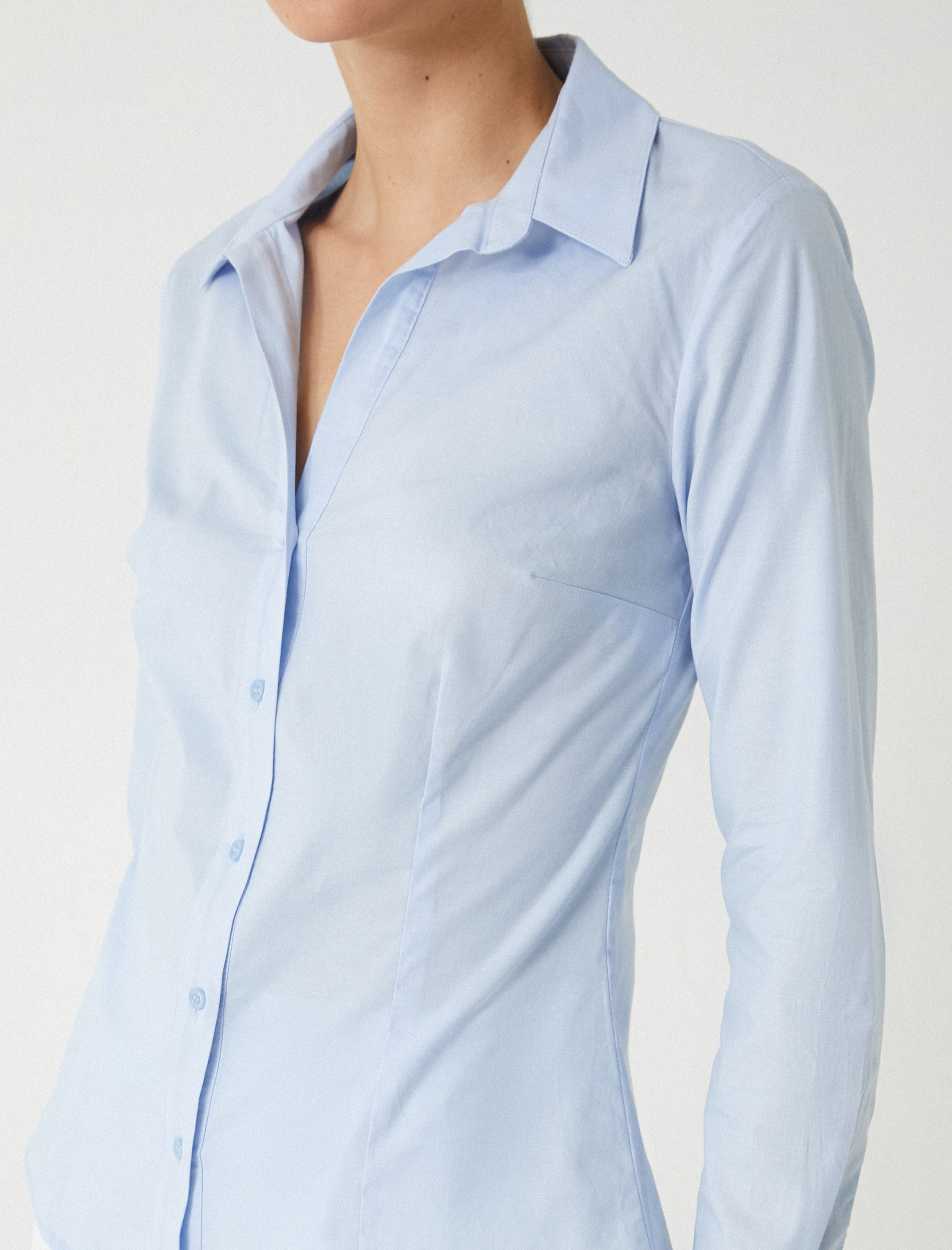   Slim Fit Gömlek Uzun Kollu Klasik Yaka Pamuklu