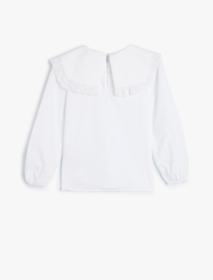 Kız Çocuk Bebe Yaka Gömlek Uzun Kollu Pamuklu