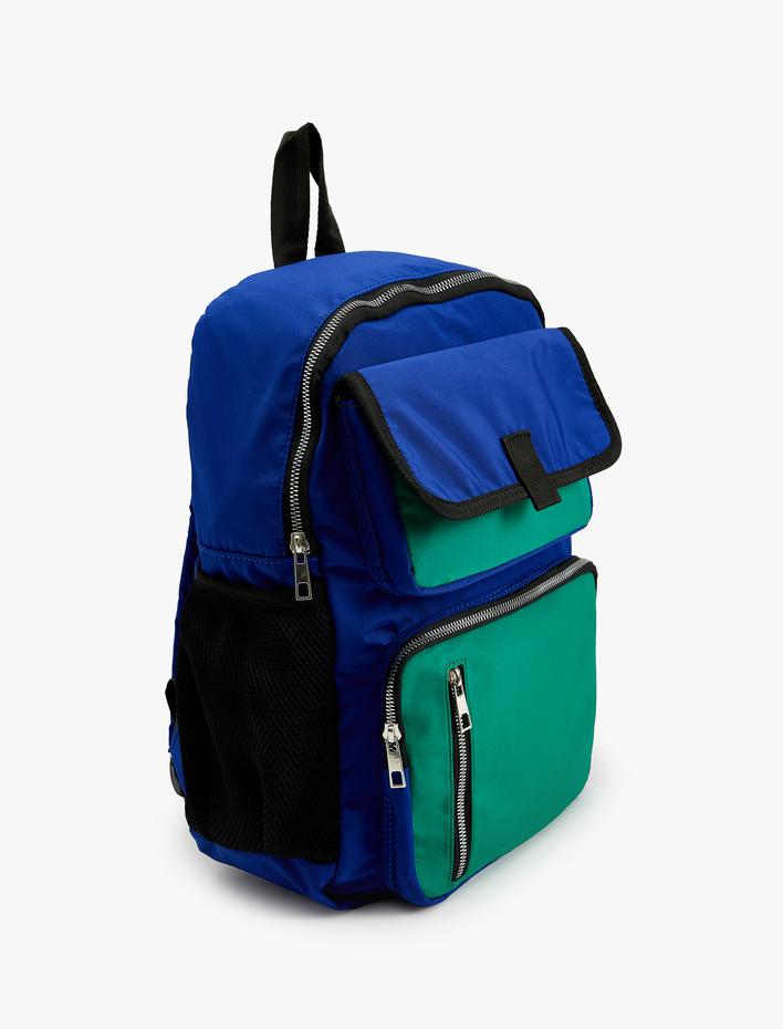 Erkek Çocuk Cep Detaylı Fermuar Kapamalı Okul Okul Çantası