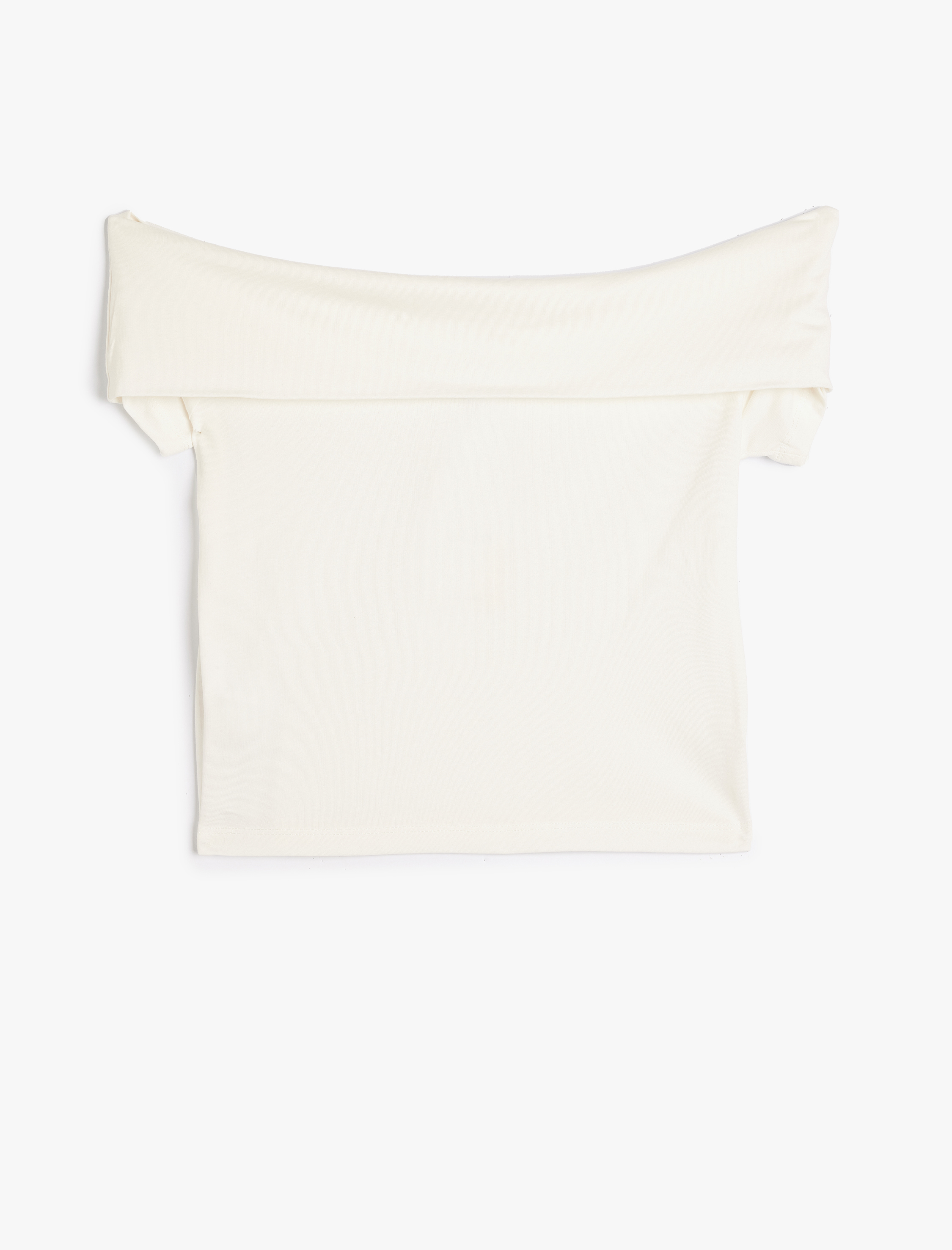   Crop Madonna Yaka Omzu Açık Body Pamuklu