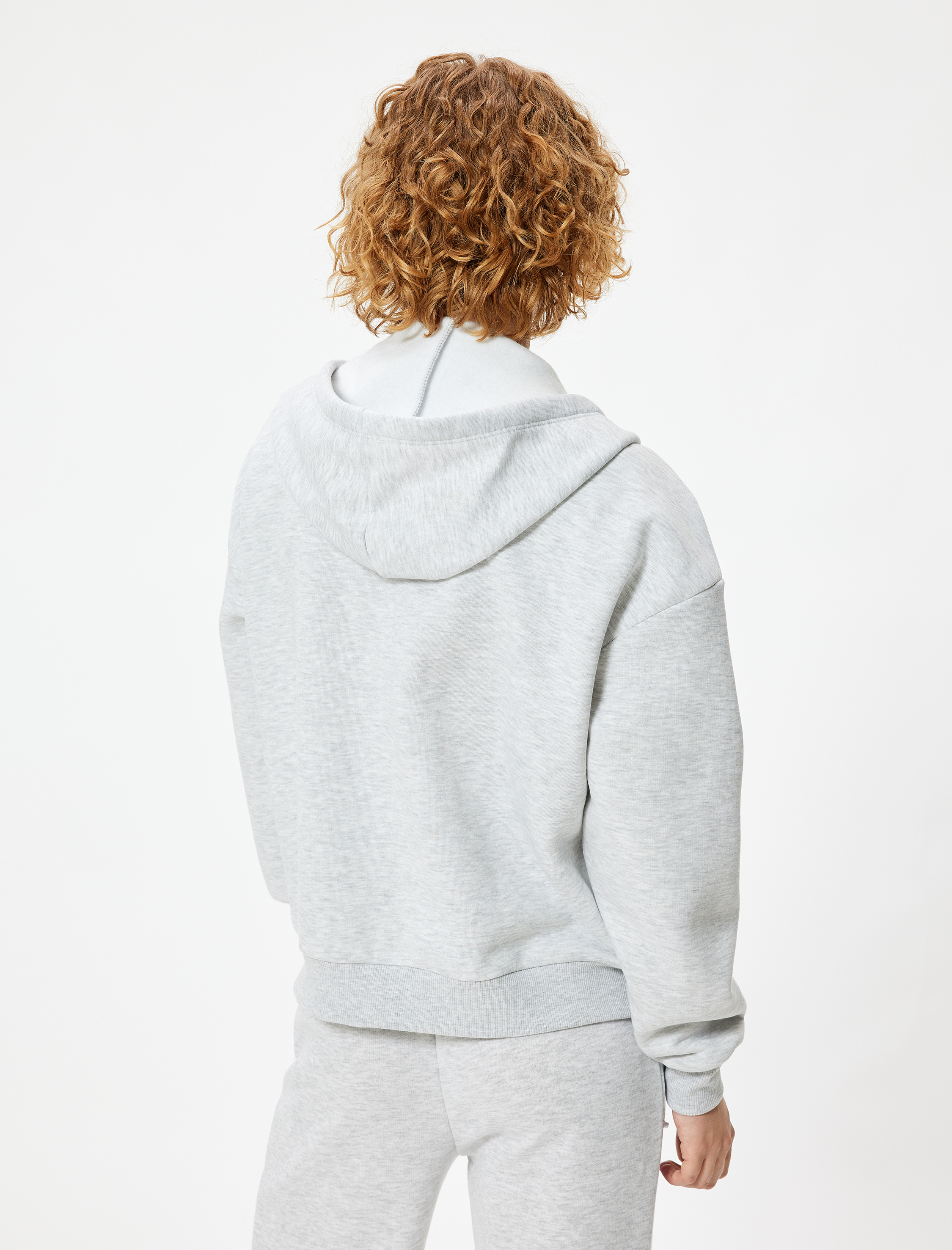   Şardonlu Kapüşonlu Oversize Kanguru Cepli Sweatshirt