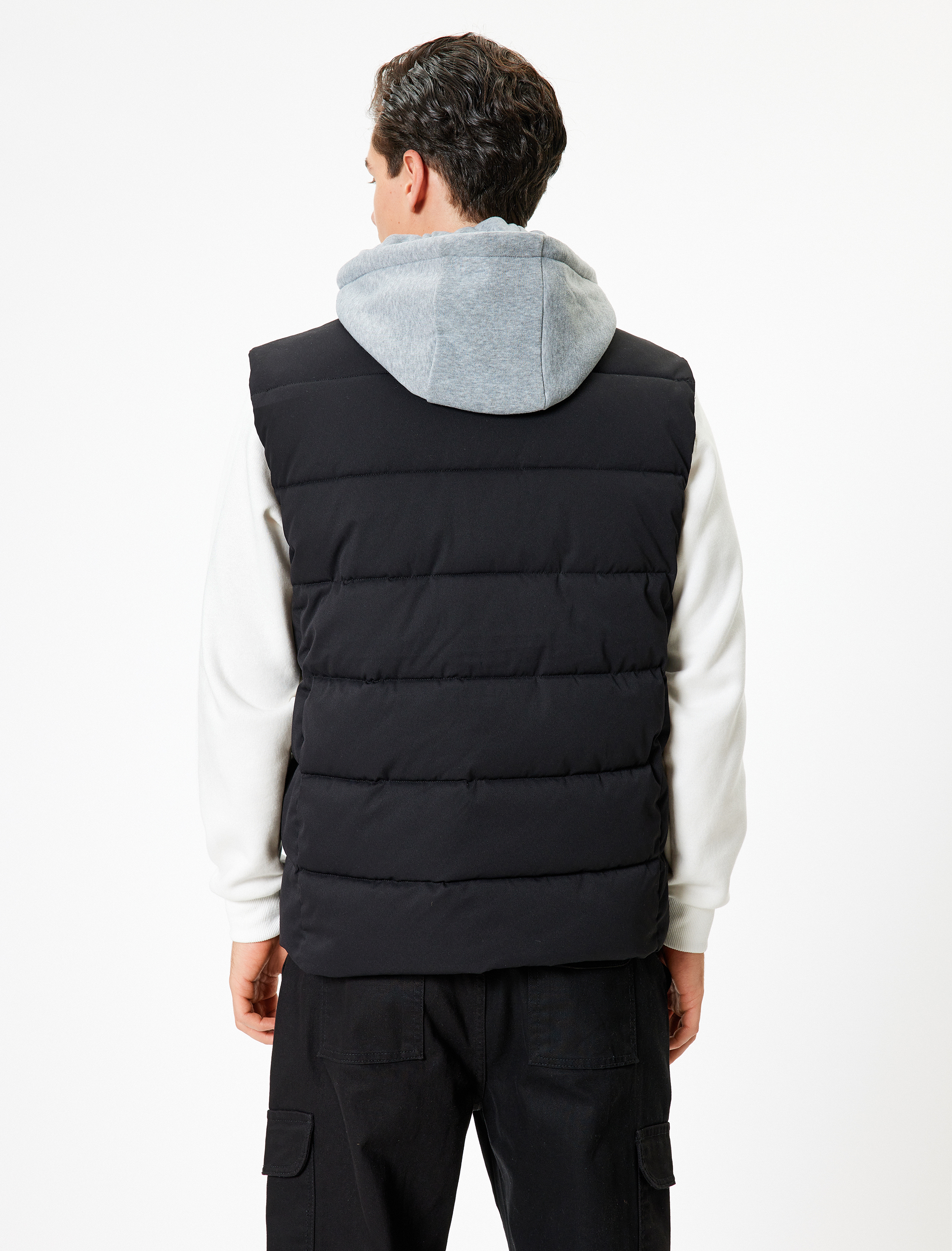   Şişme Yelek Çıkarılabilir Kapşonlu Fermuarlı