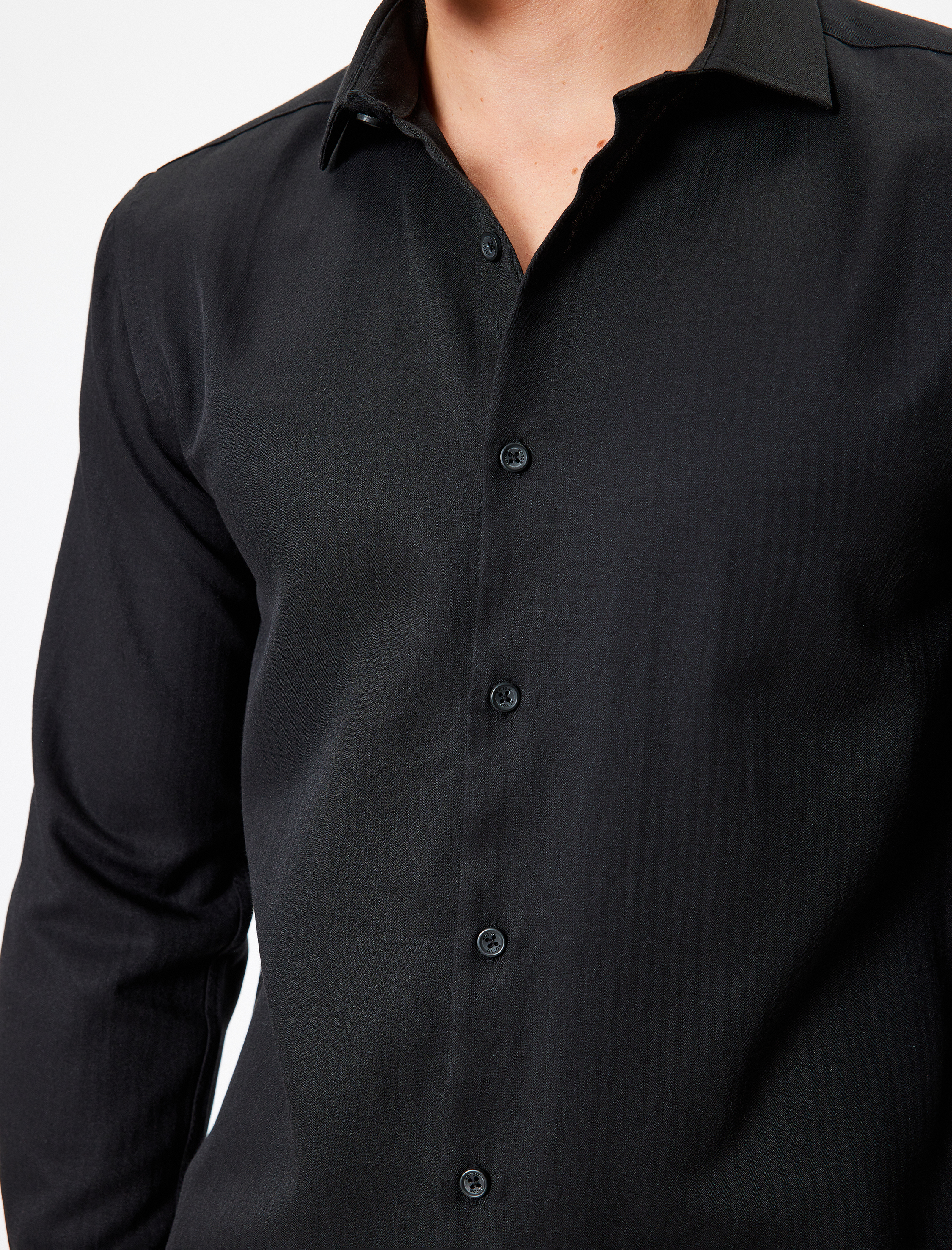 Klasik Gömlek Uzun Kollu Yarım İtalyan Yaka Pamuk Karışımlı Regular Fit