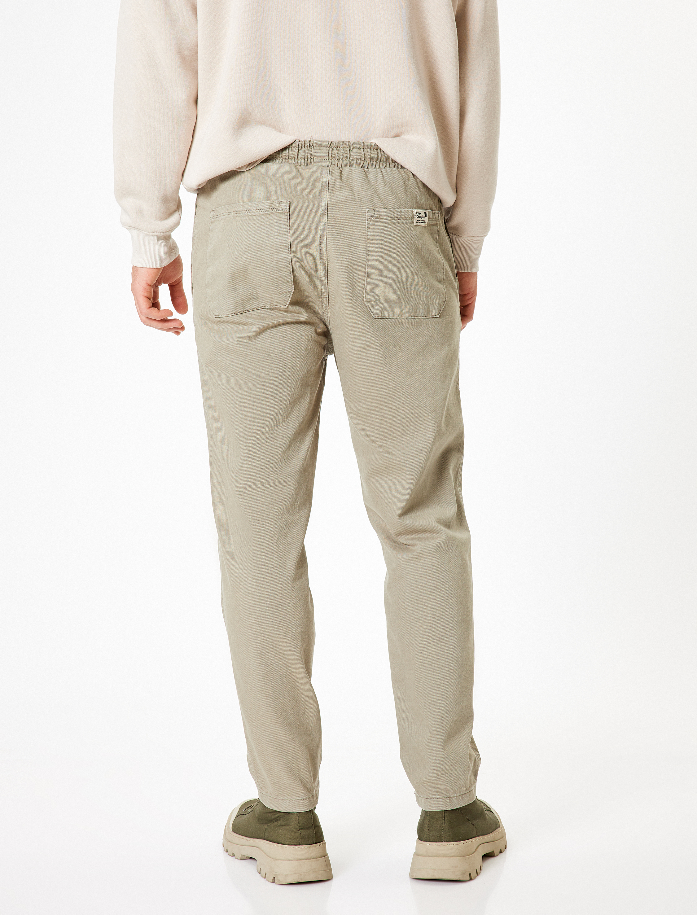   Gabardin Pantolon Beli Bağcıklı Cep Detaylı Pamuklu