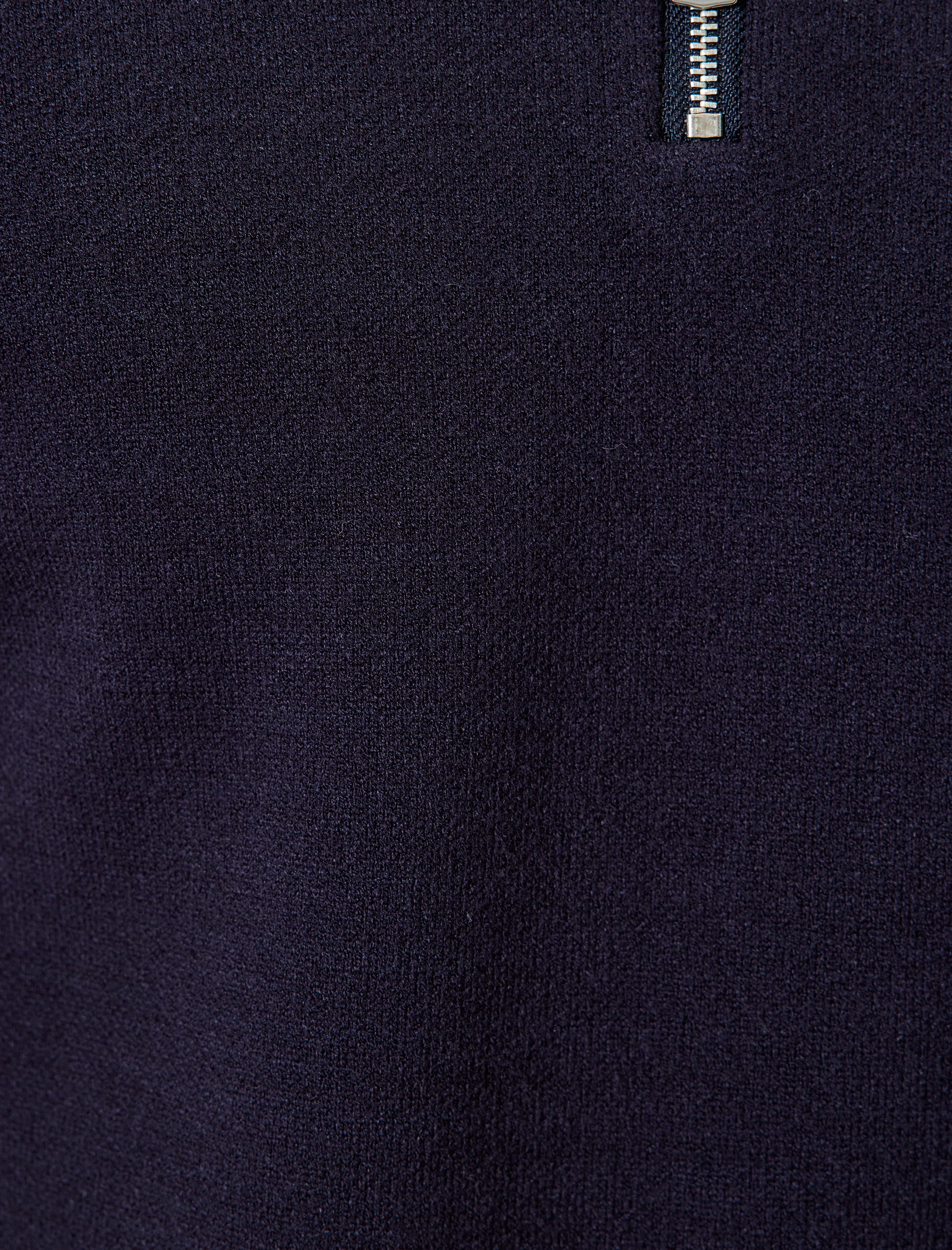   Triko Kazak Yarım Fermuarlı Yaka Basic Uzun Kollu