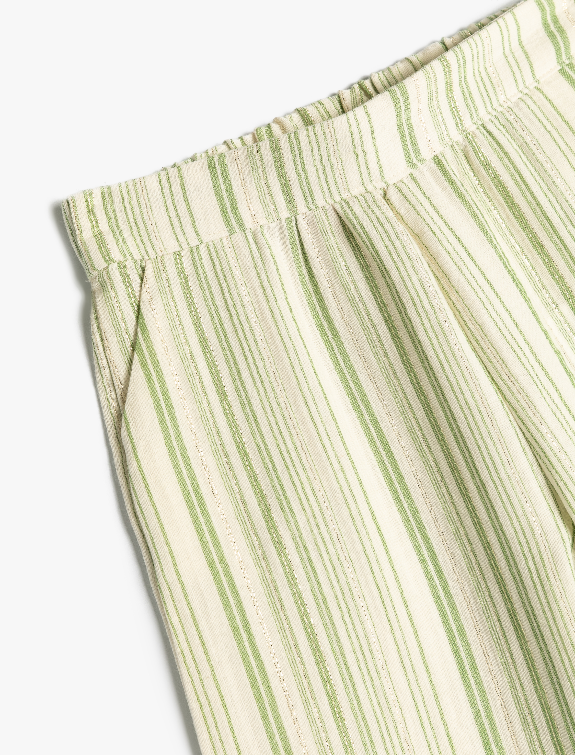  Kız Bebek Bol Paça Pantolon Beli Bağlamalı Pamuklu